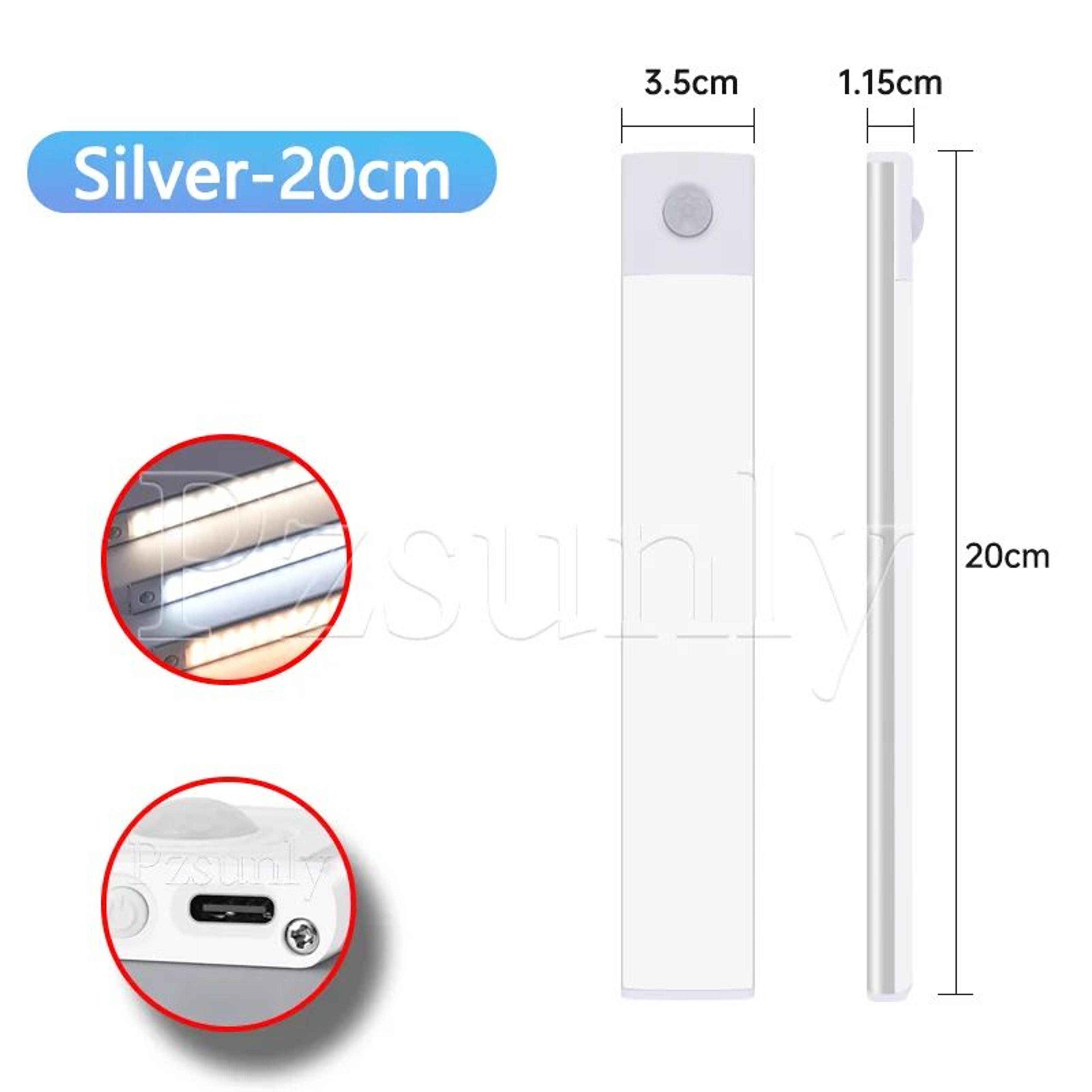 Rechargeable Motion Sensor LED Cabinet Light Suitable For Kitchen Wardrobe Cabinet Lighting 6
