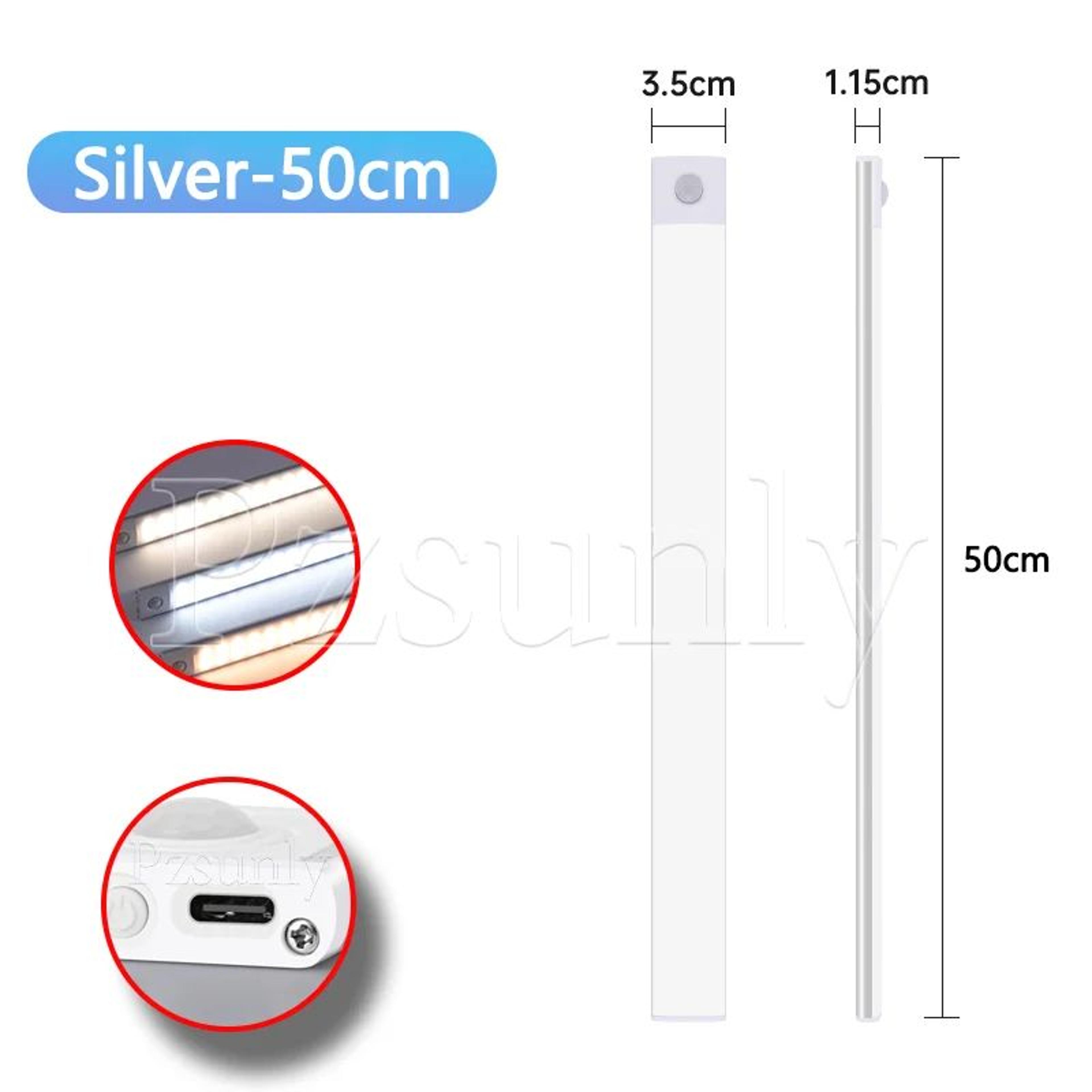 Rechargeable Motion Sensor LED Cabinet Light Suitable For Kitchen Wardrobe Cabinet Lighting 10