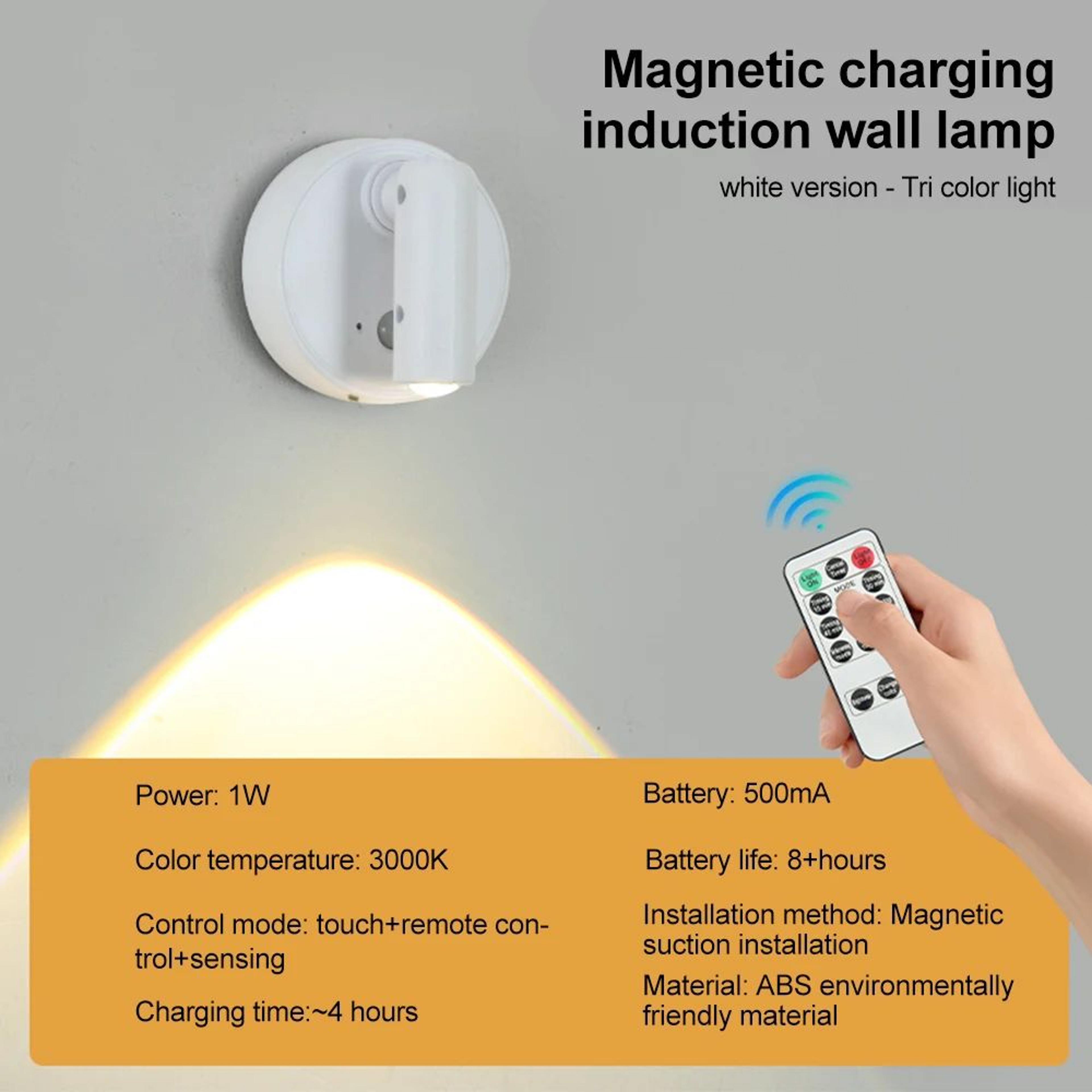 Magnetic Rechargeable LED Wall Reading Light With Touch Dimming 9