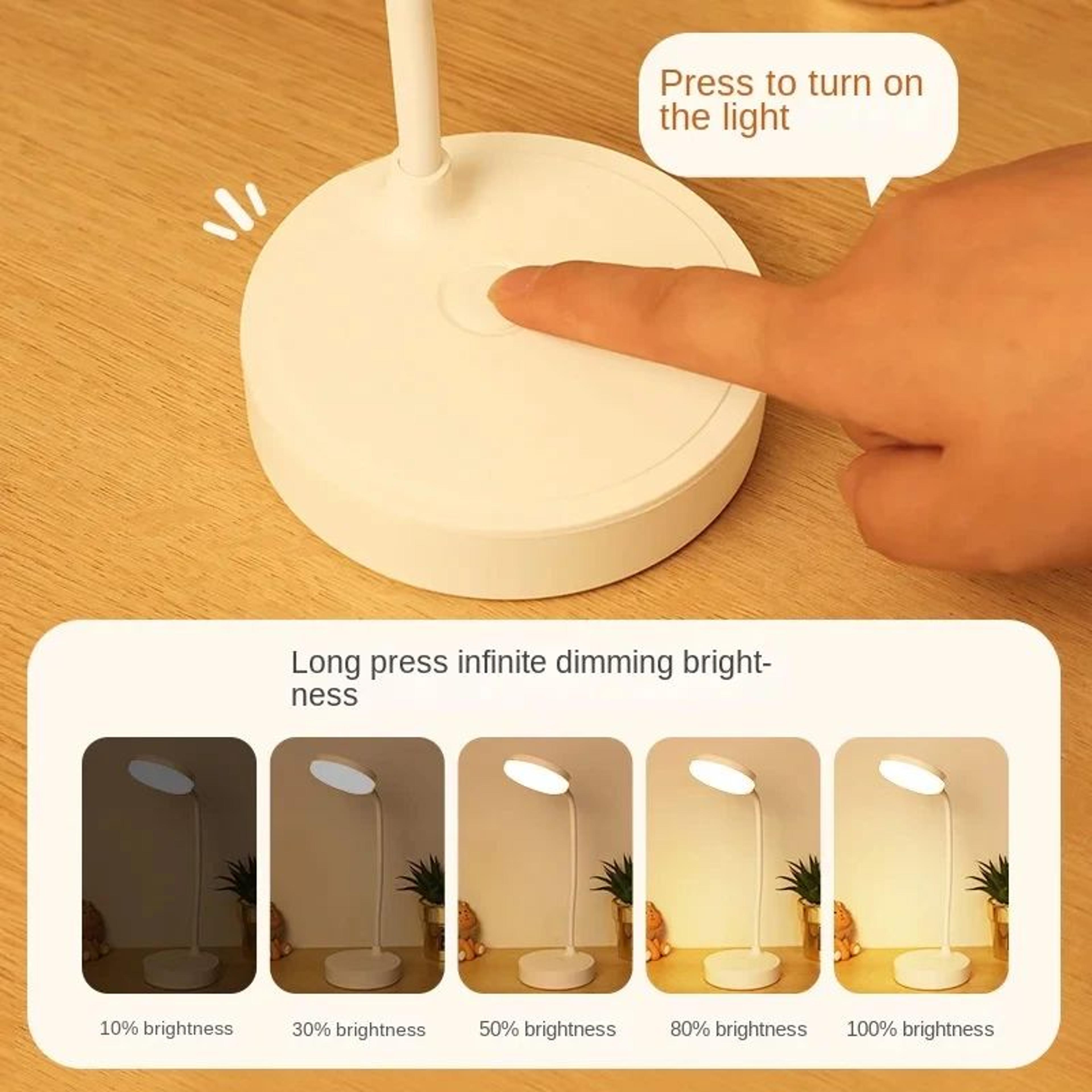 Portable Dimmable LED Table Lamp For Reading And Bedside Use 5