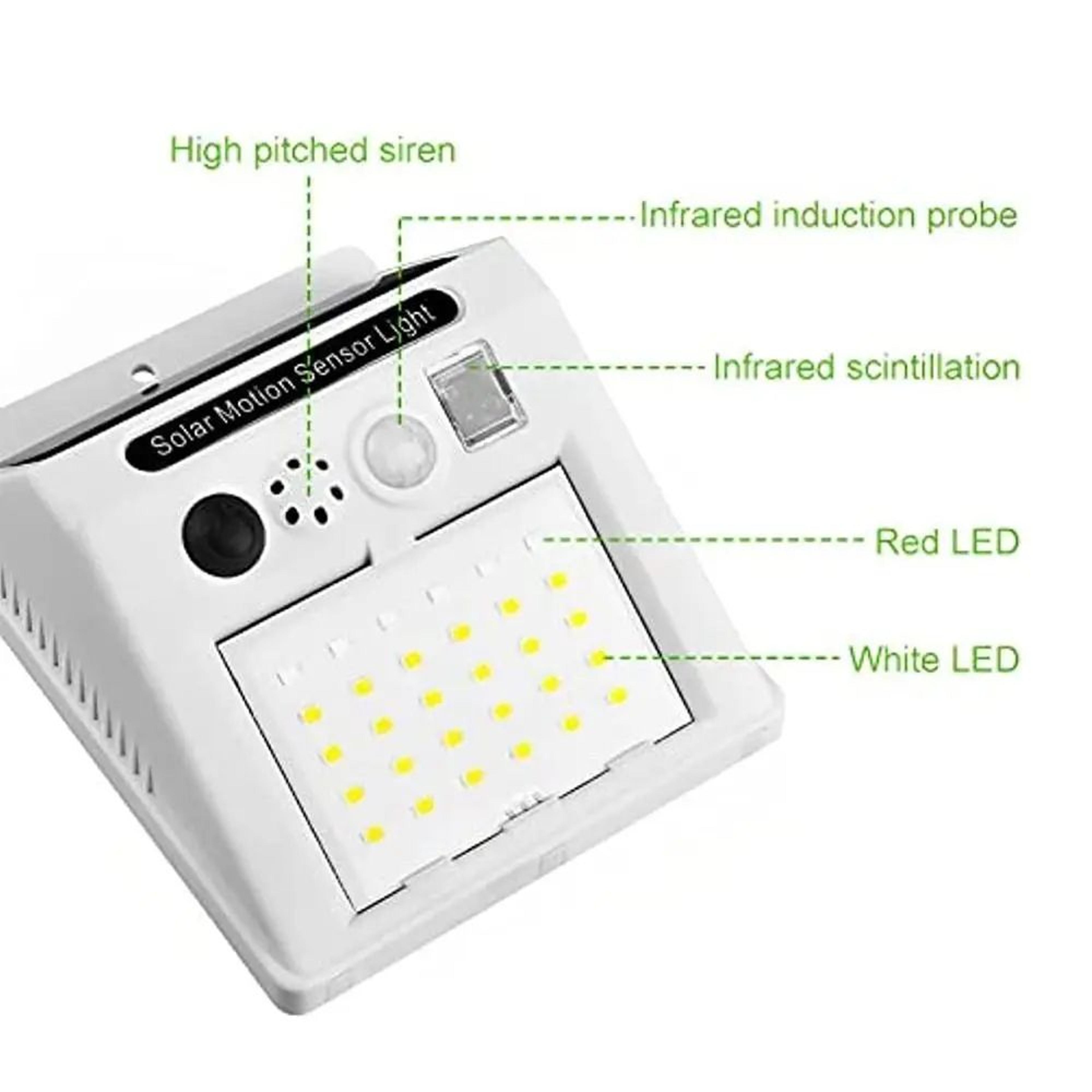 Solar Motion Sensor Security Light With Remote Control And Alarm 3