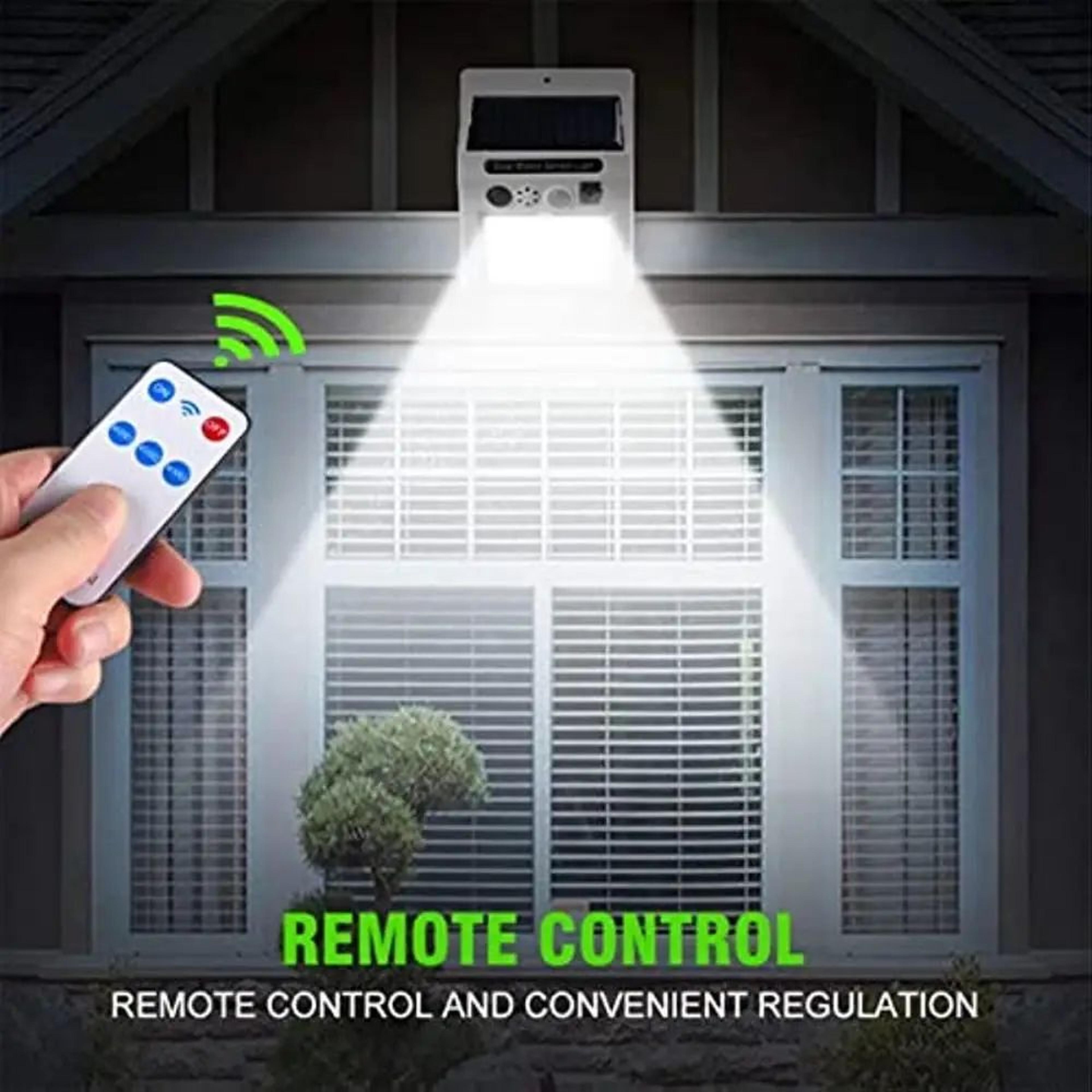 Solar Motion Sensor Security Light With Remote Control And Alarm 2