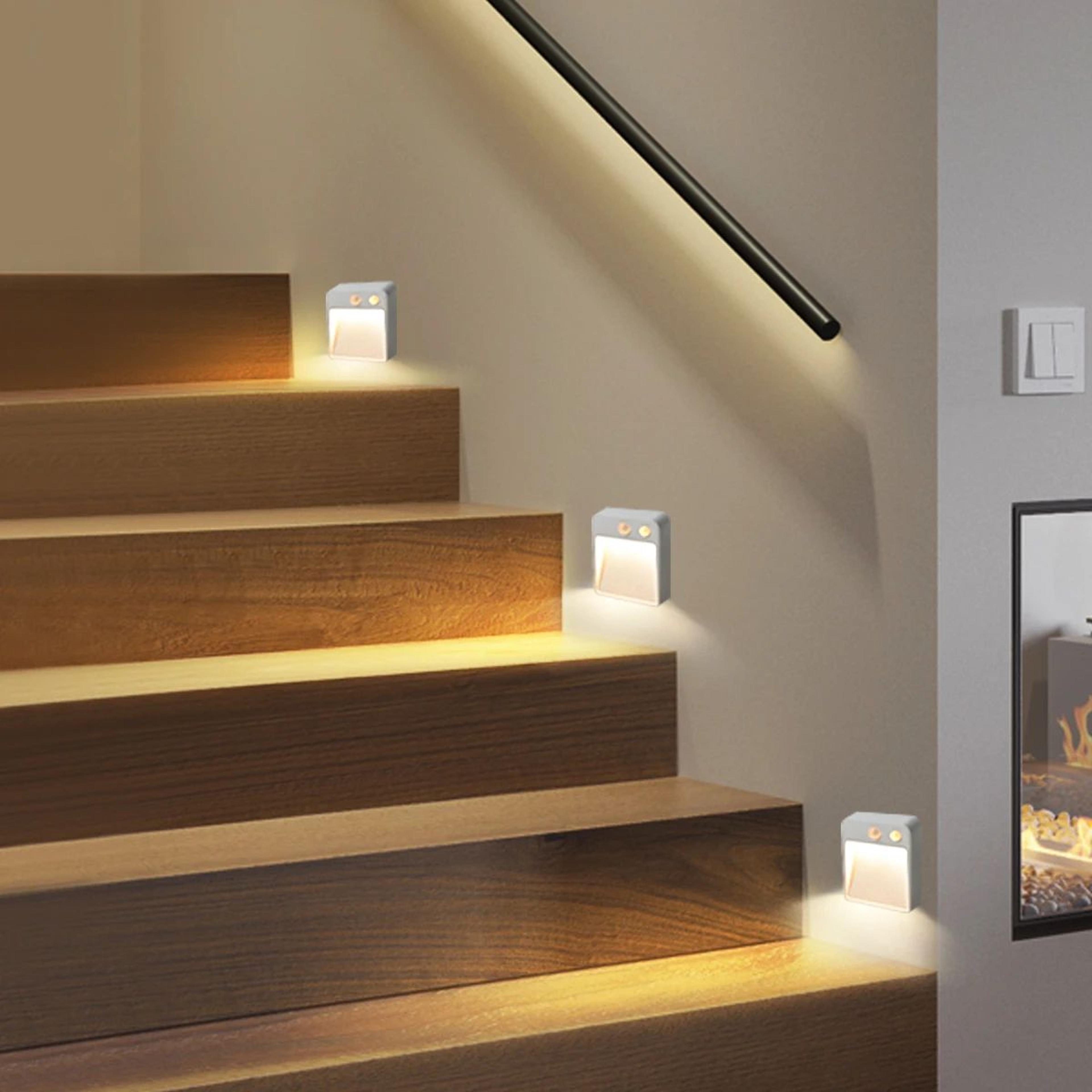 pir motion sensor led night light battery powered wall lamp