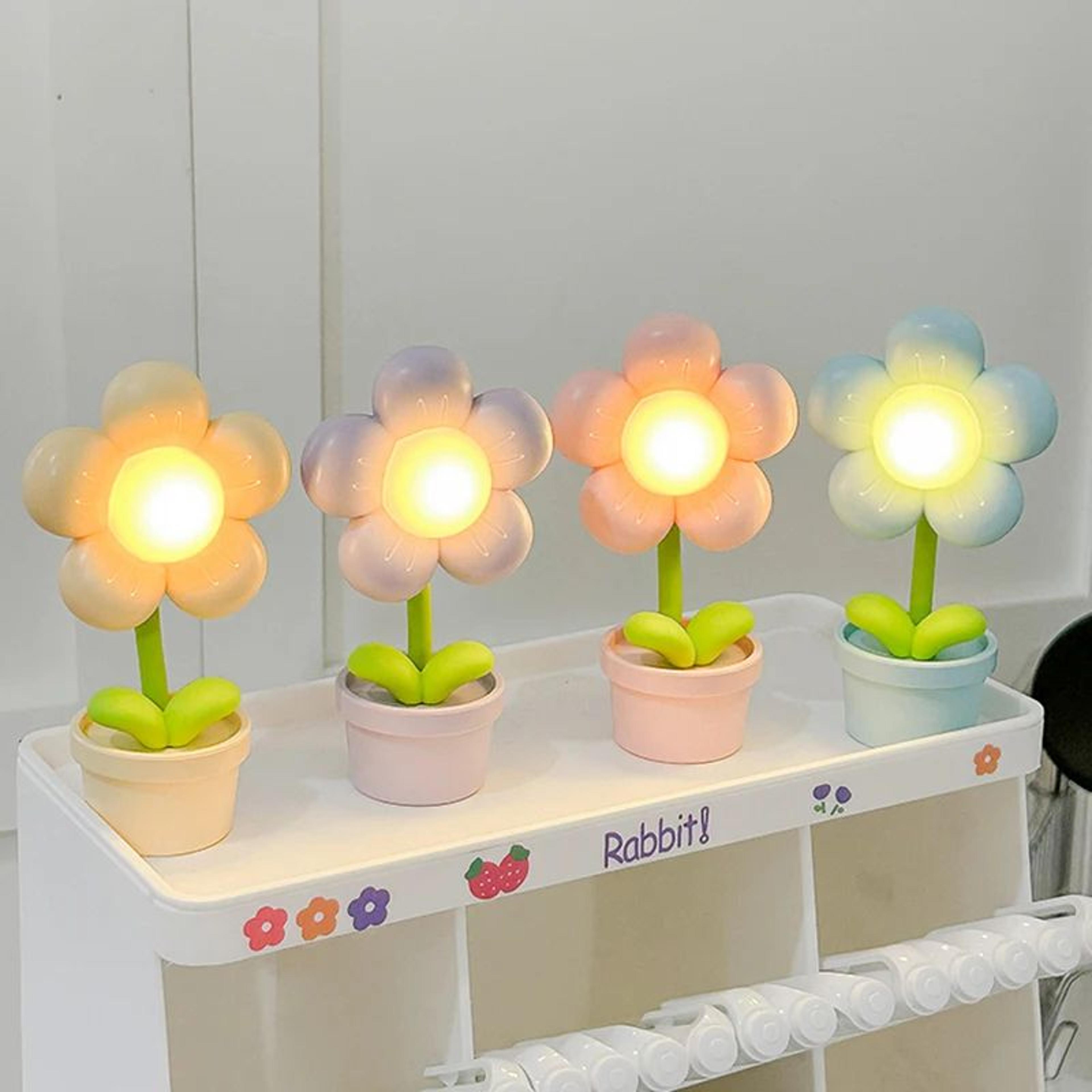 Cute Mini LED Flower Night Light For Bedroom And Bedside Decor 1