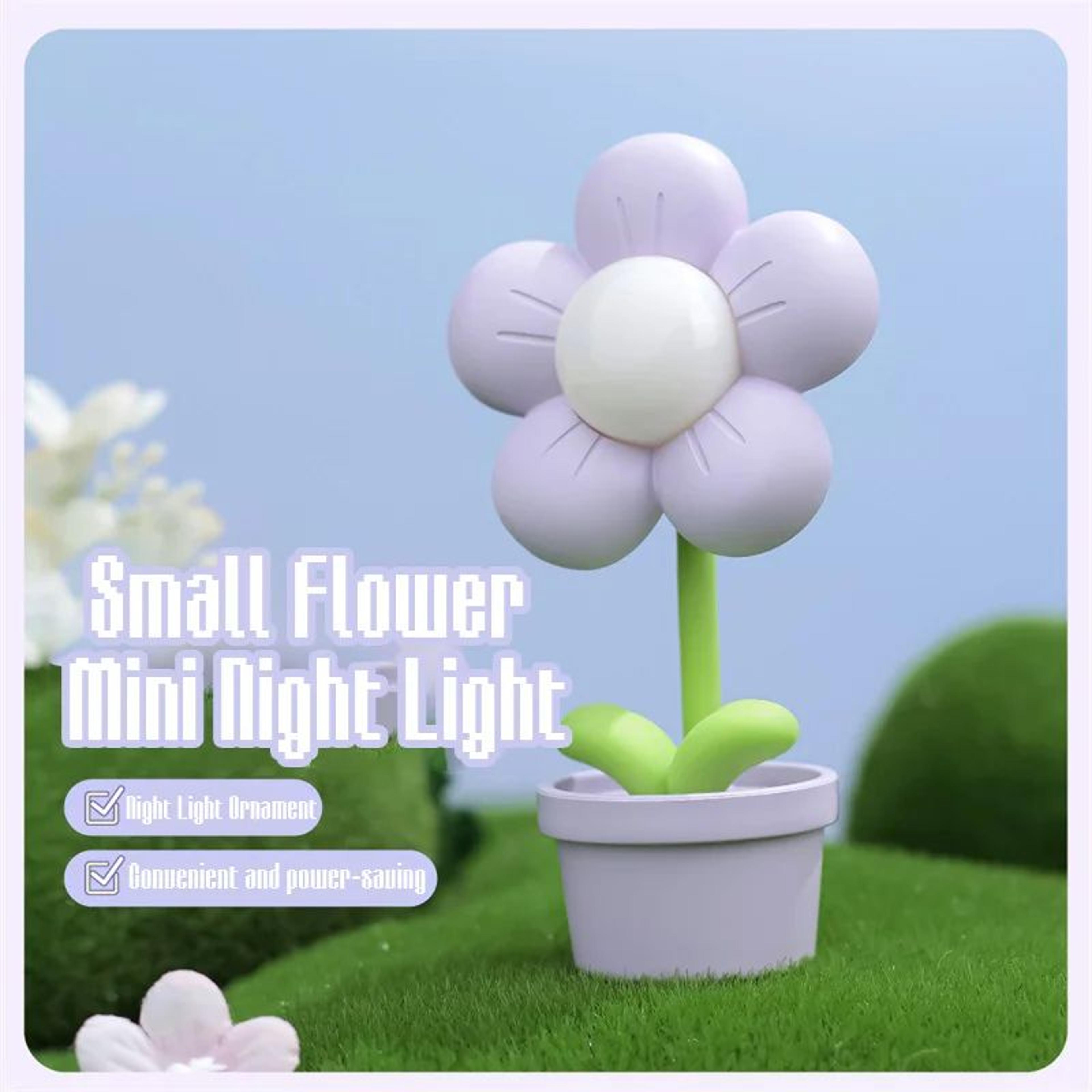 Cute Mini LED Flower Night Light For Bedroom And Bedside Decor 5