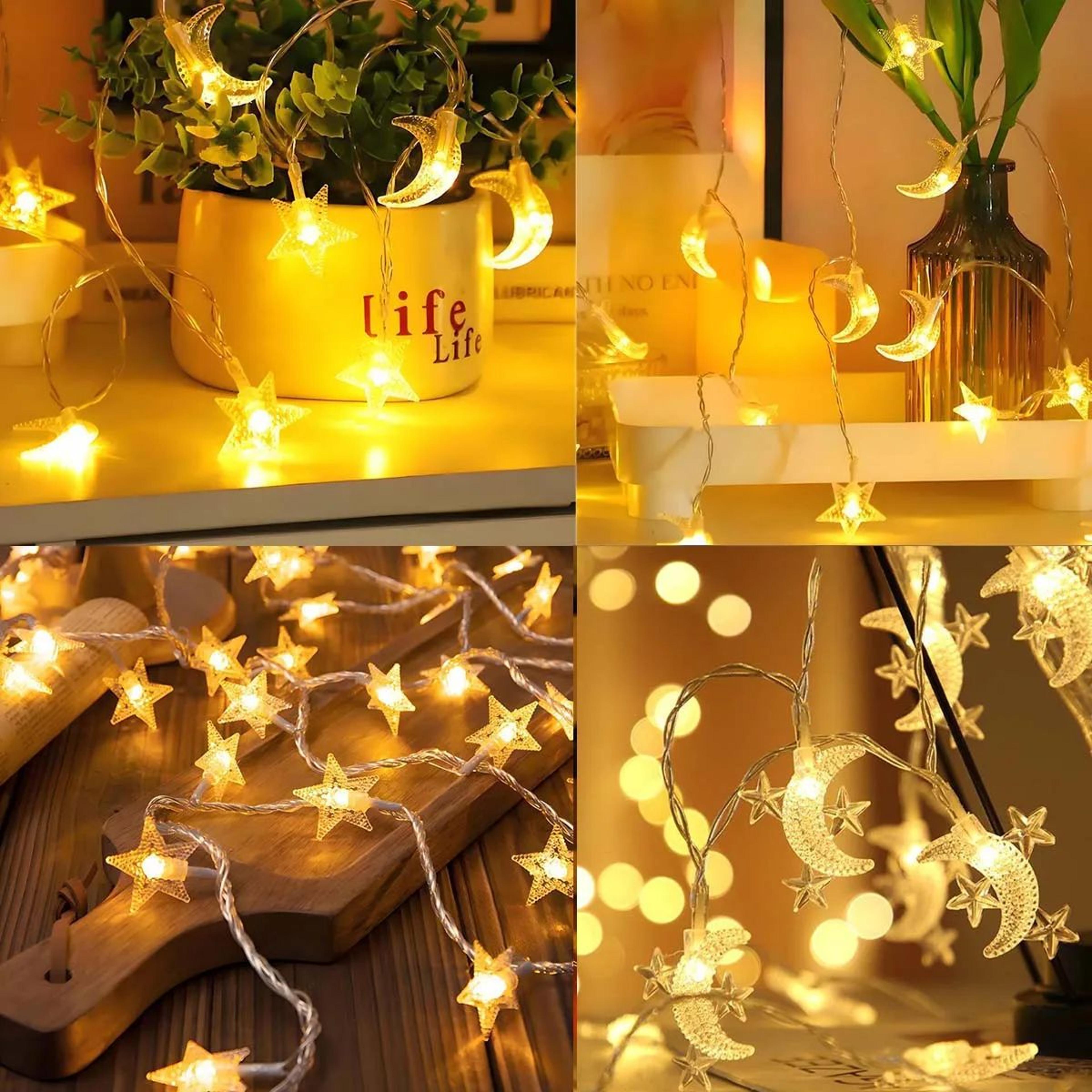 Moon And Star LED String Lights For Holiday And Party Decor 1