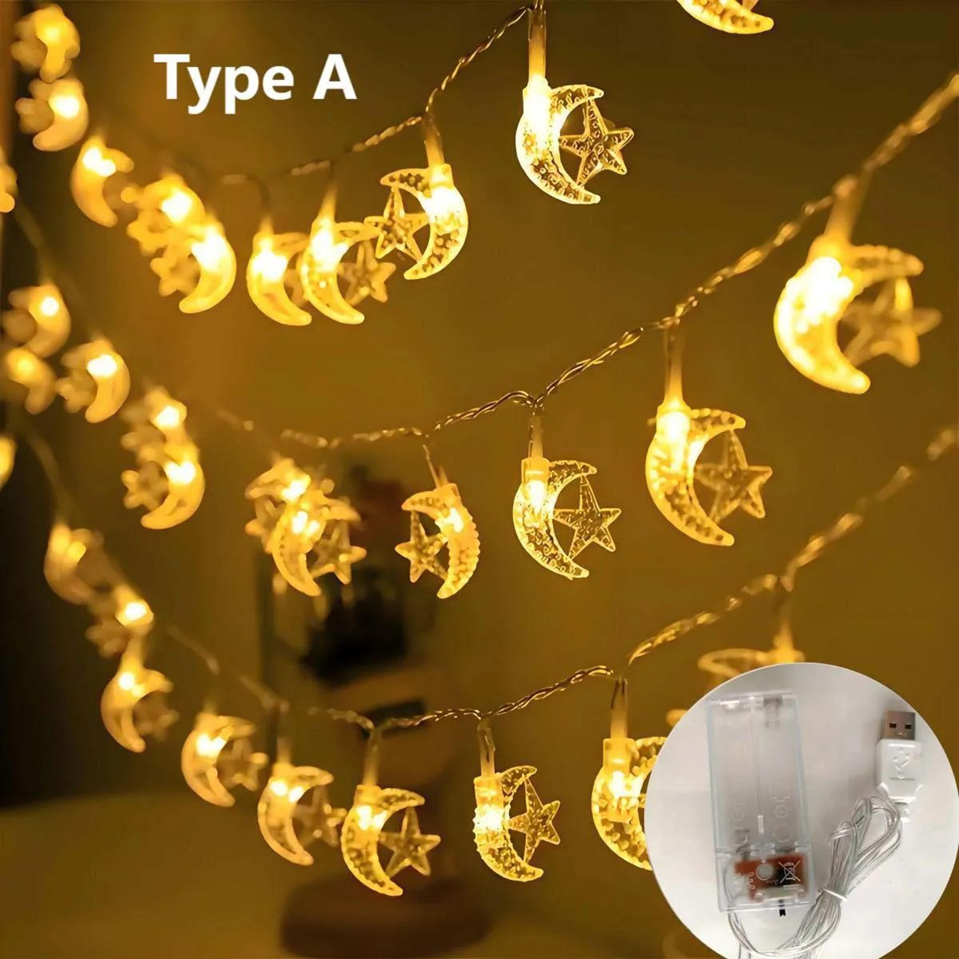 Moon And Star LED String Lights For Holiday And Party Decor 2