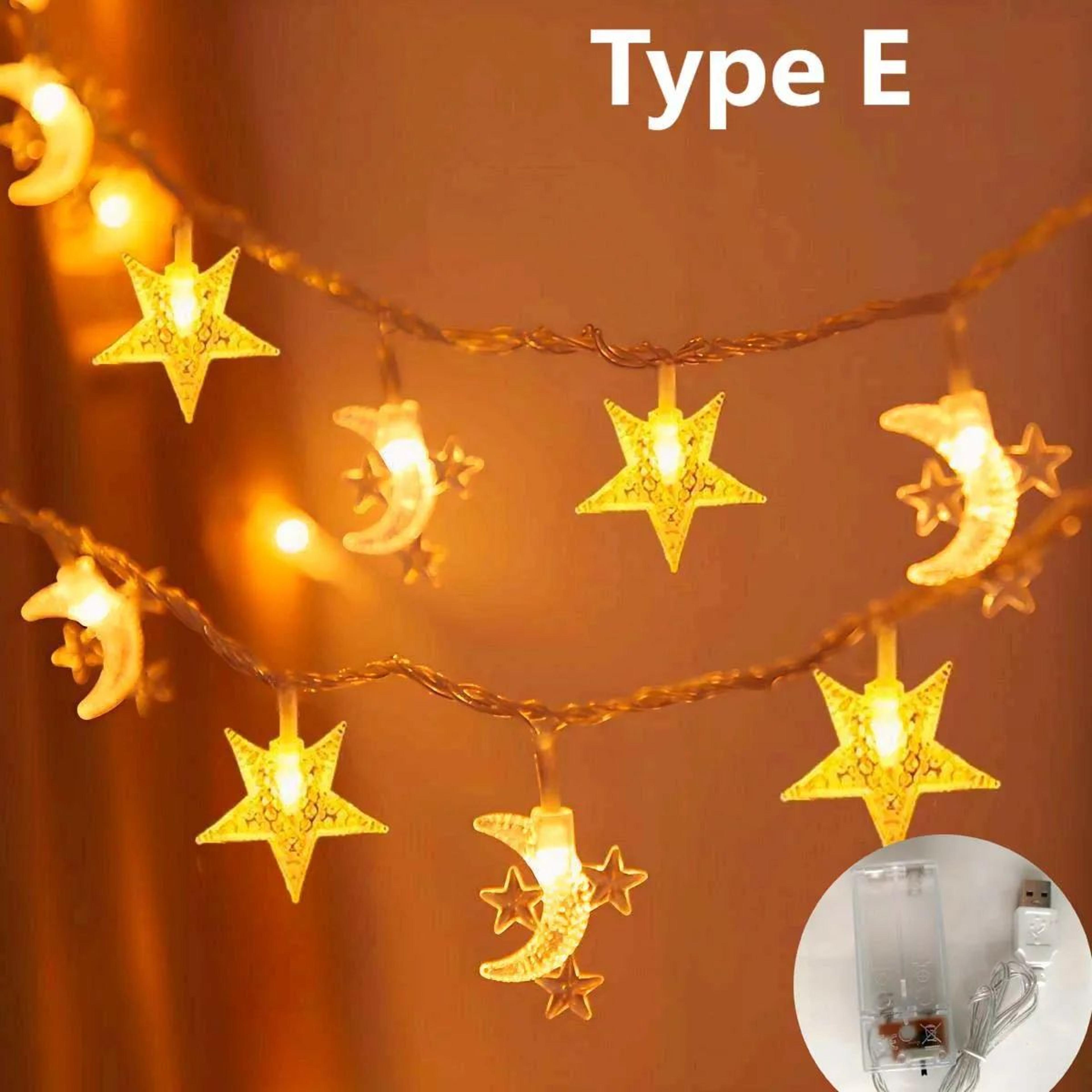Moon And Star LED String Lights For Holiday And Party Decor 6