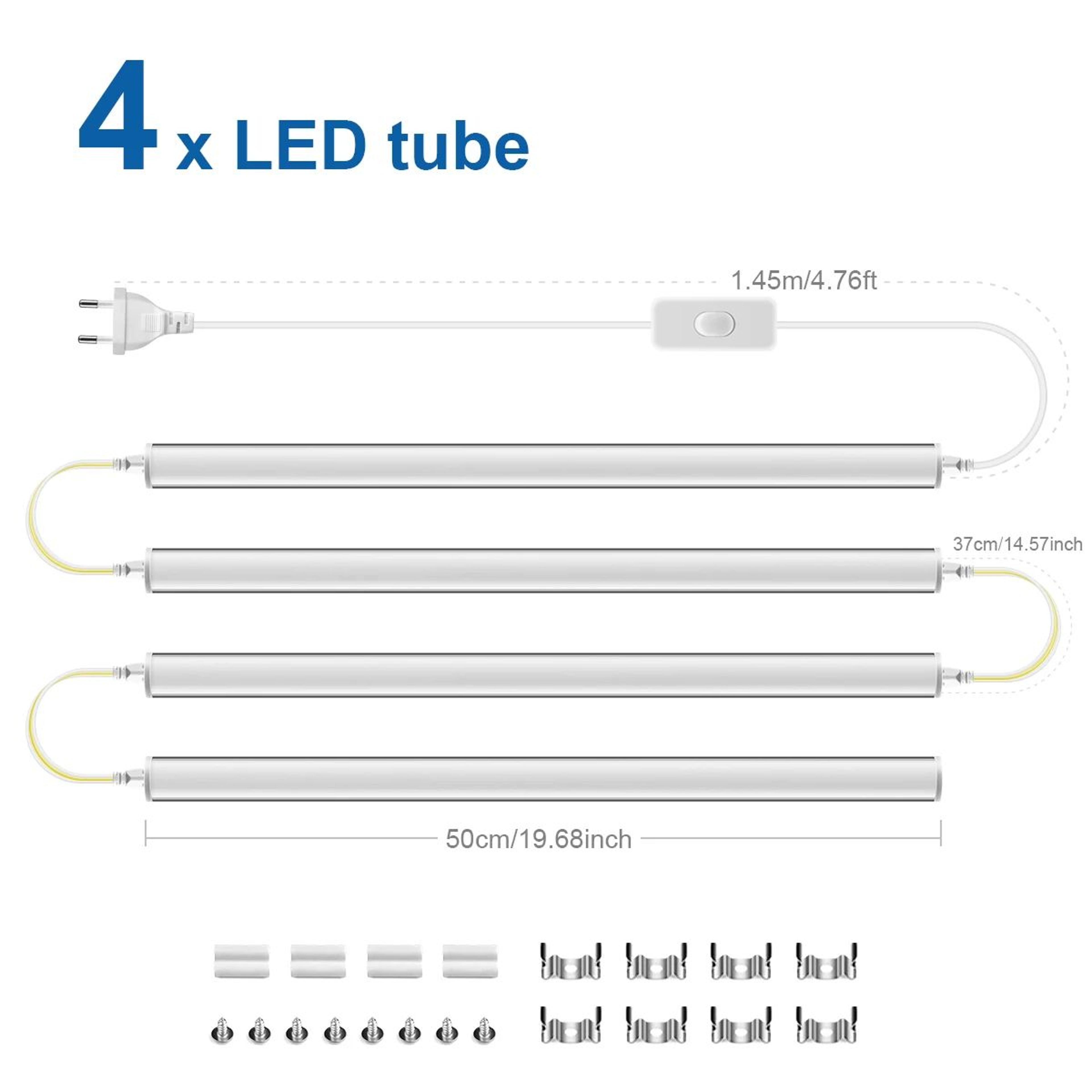 50CM 15W LED T5 Wall Light With EU Plug Power Cord 9