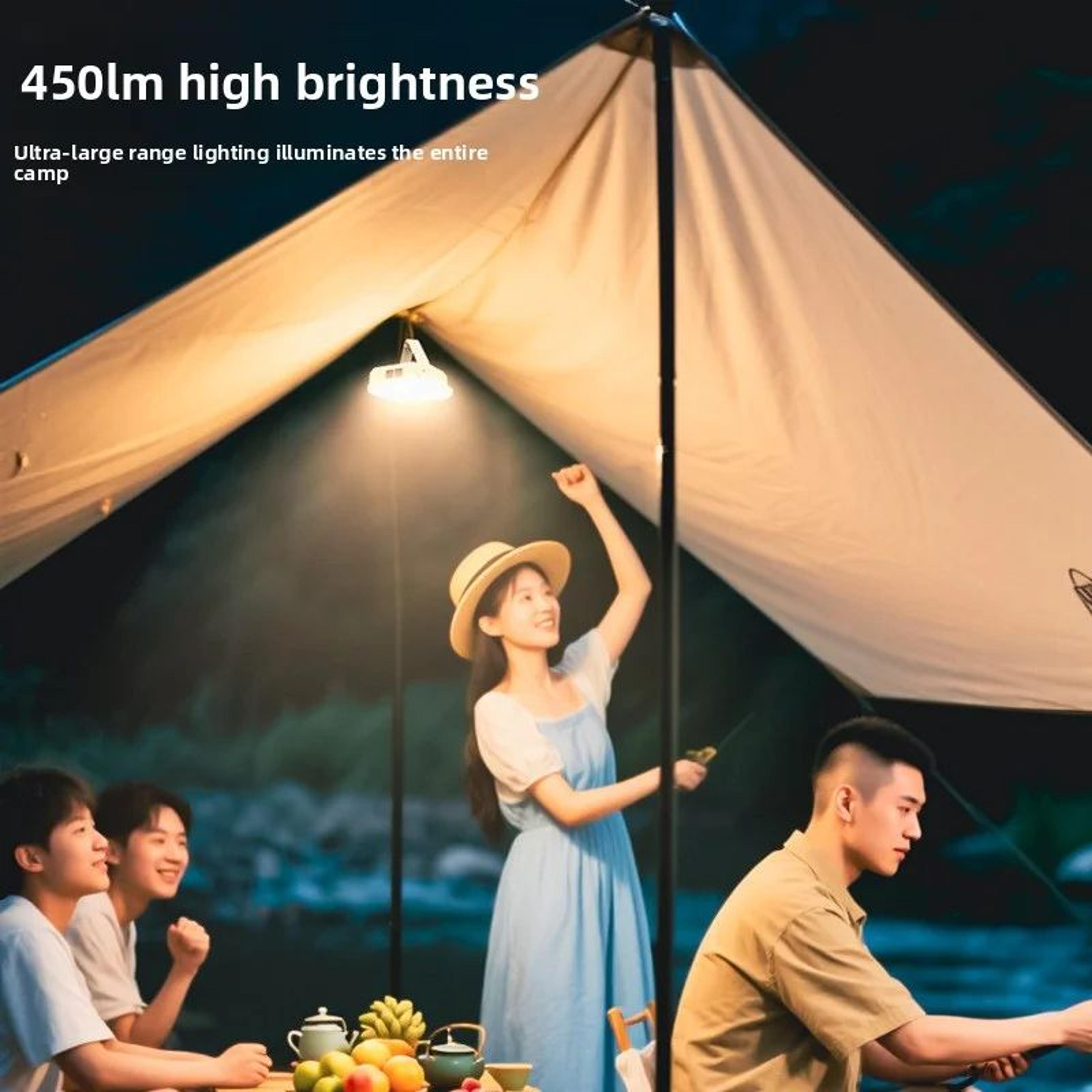 Portable Solar Rechargeable LED Camping Hanging Light 2