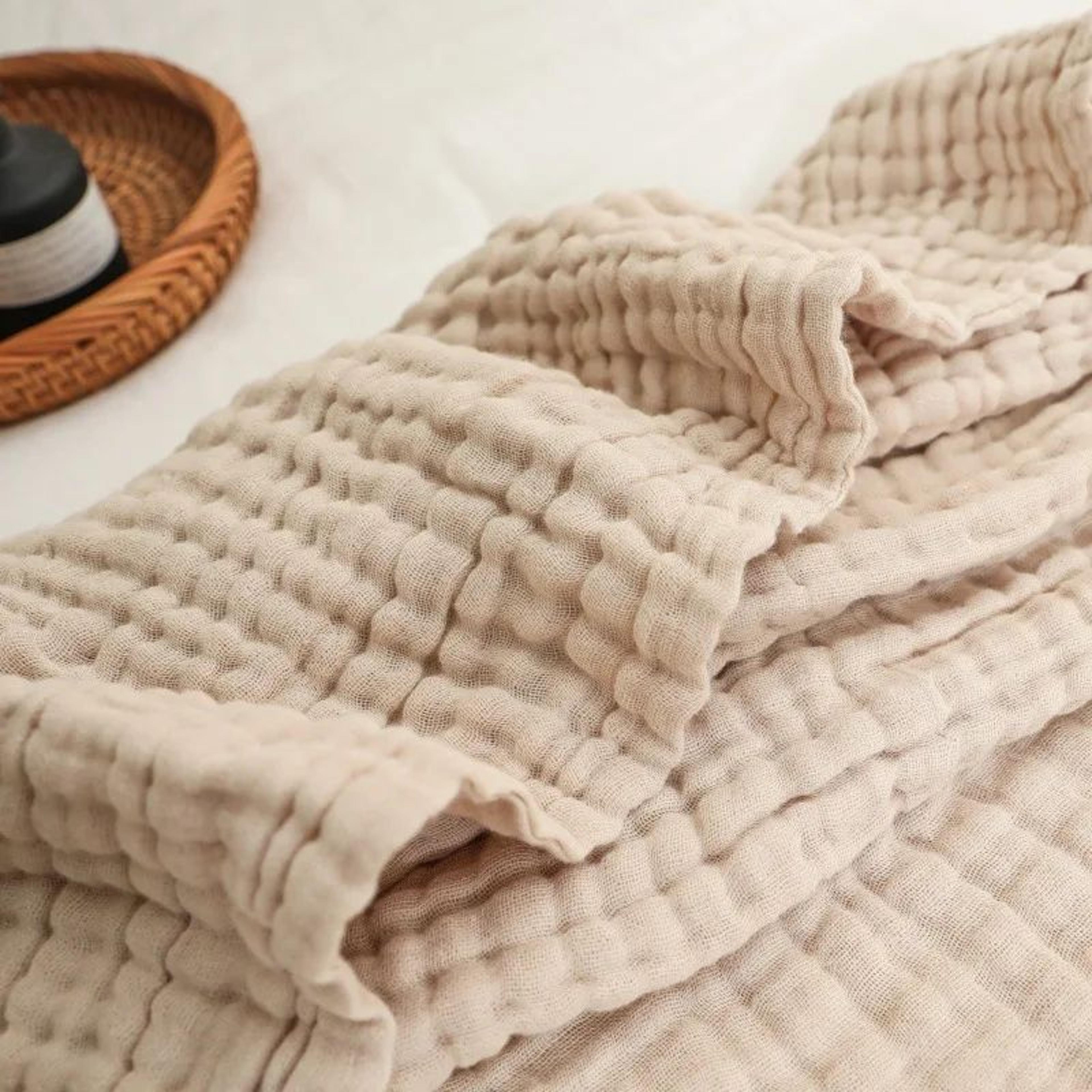 Six Layer Cotton Muslin Breathable Swaddle Blanket 4