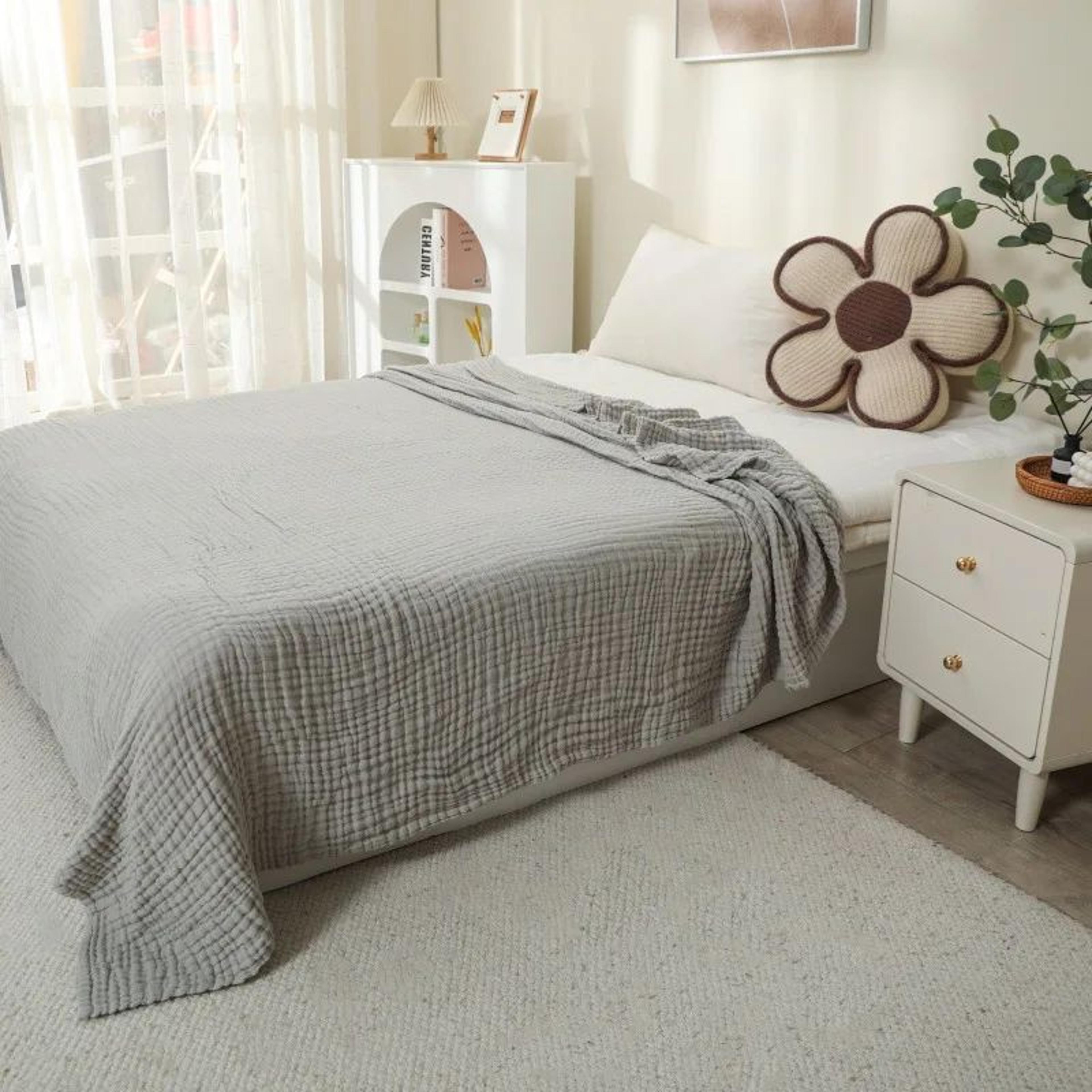 Six Layer Cotton Muslin Breathable Swaddle Blanket 7