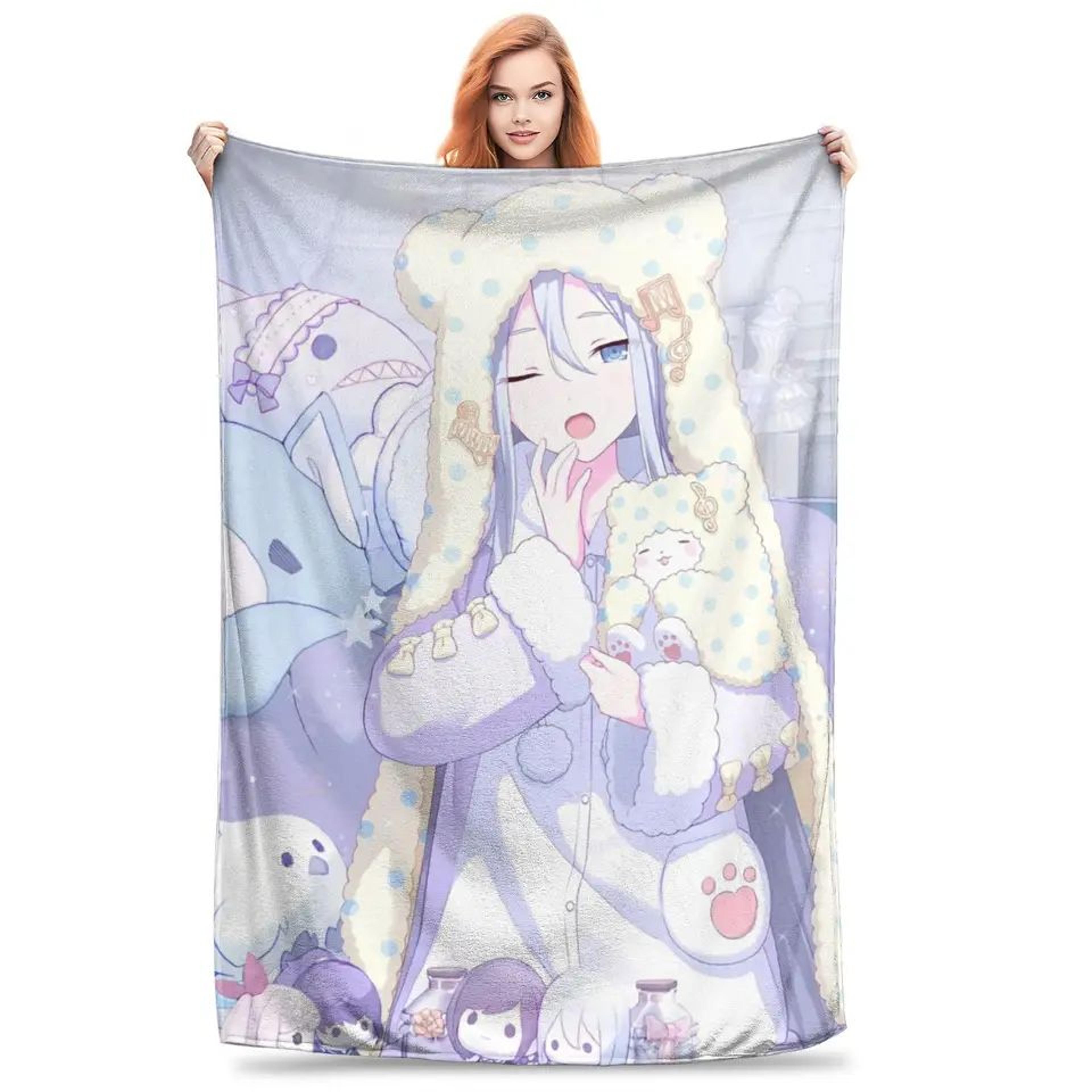 yoisaki kanade project sekai soft flannel throw blanket