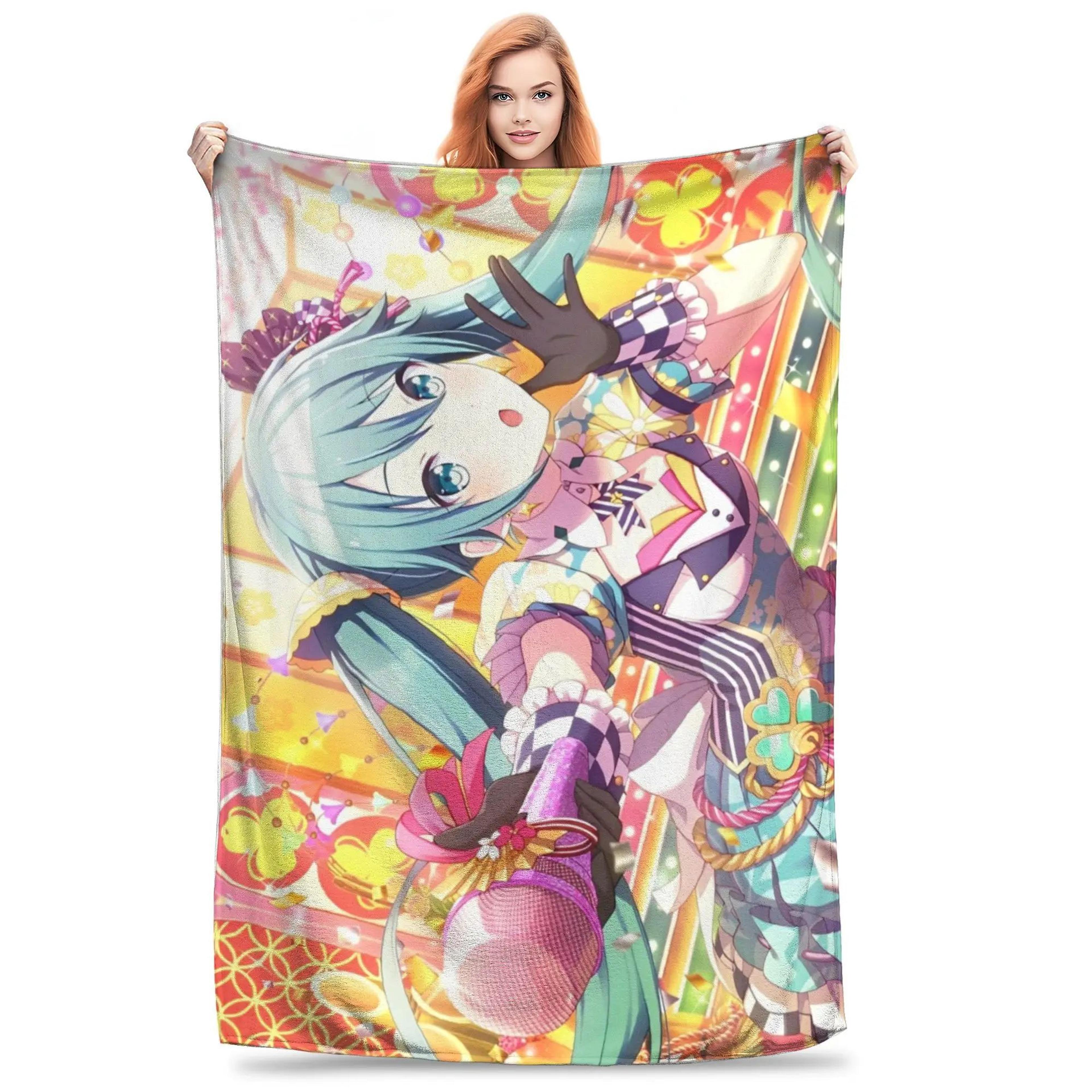 Yoisaki Kanade Project Sekai Soft Flannel Throw Blanket 19