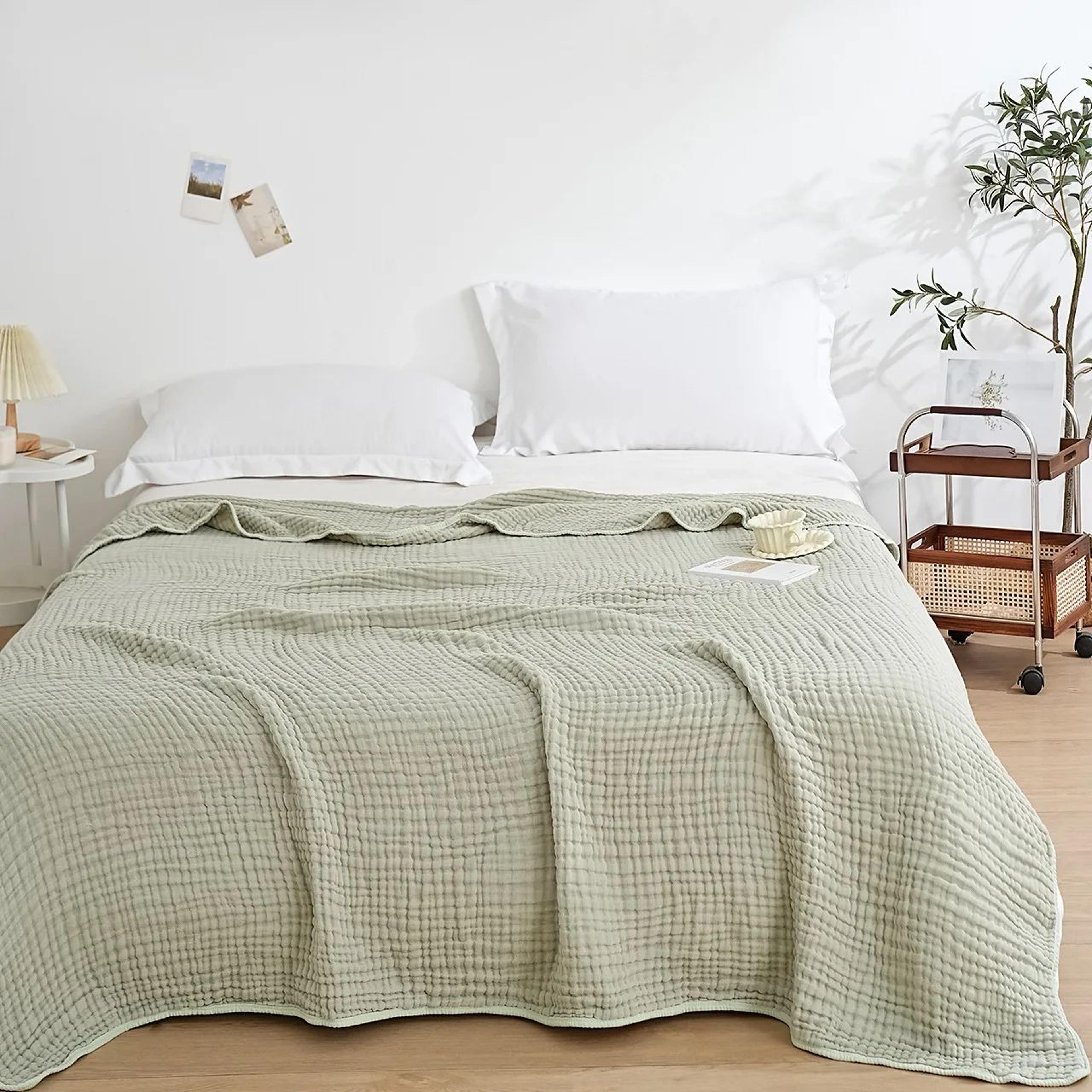Six Layer Cotton Muslin Lightweight Summer Throw Blanket 14