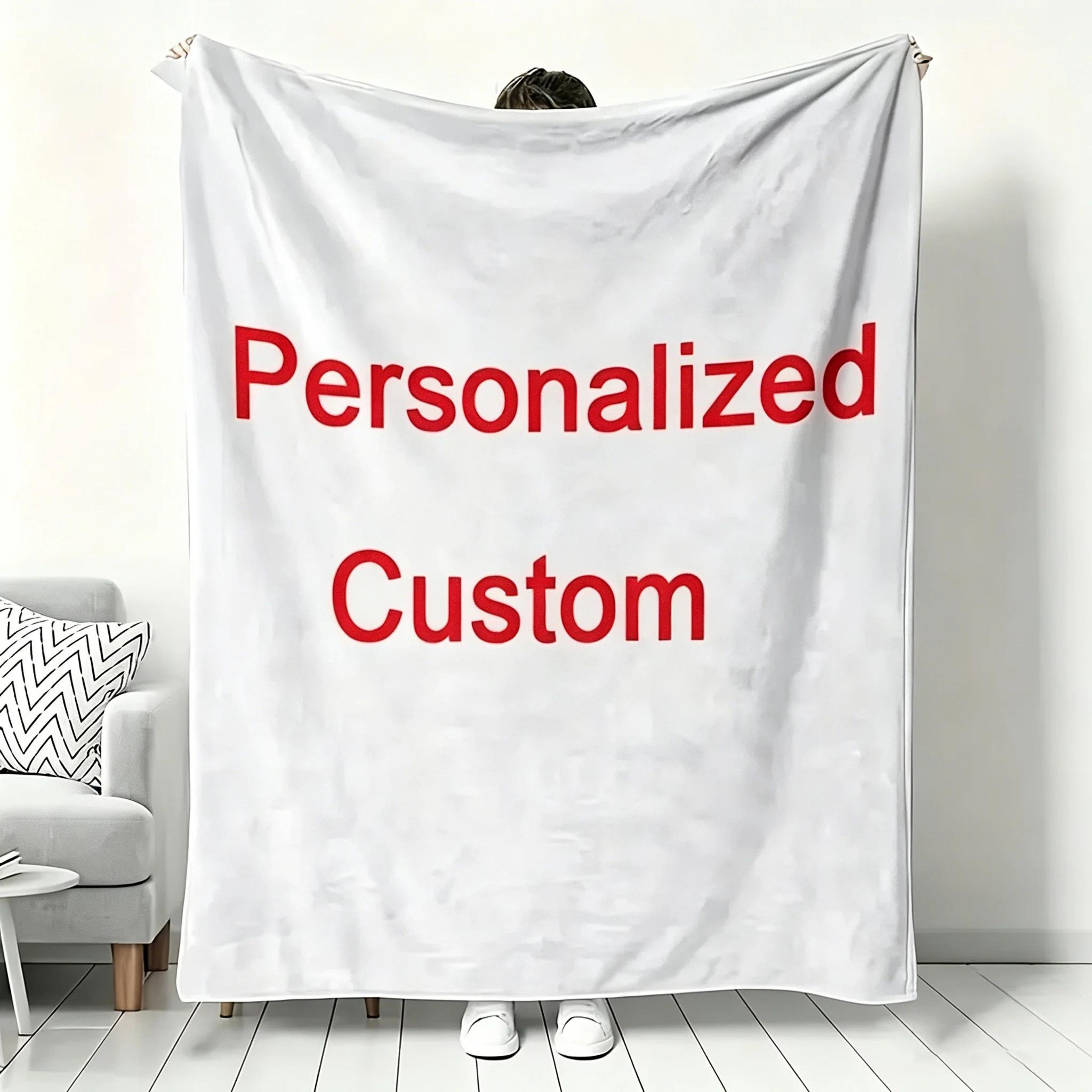 Personalized Custom Picture Soft Cozy Throw Blanket 0