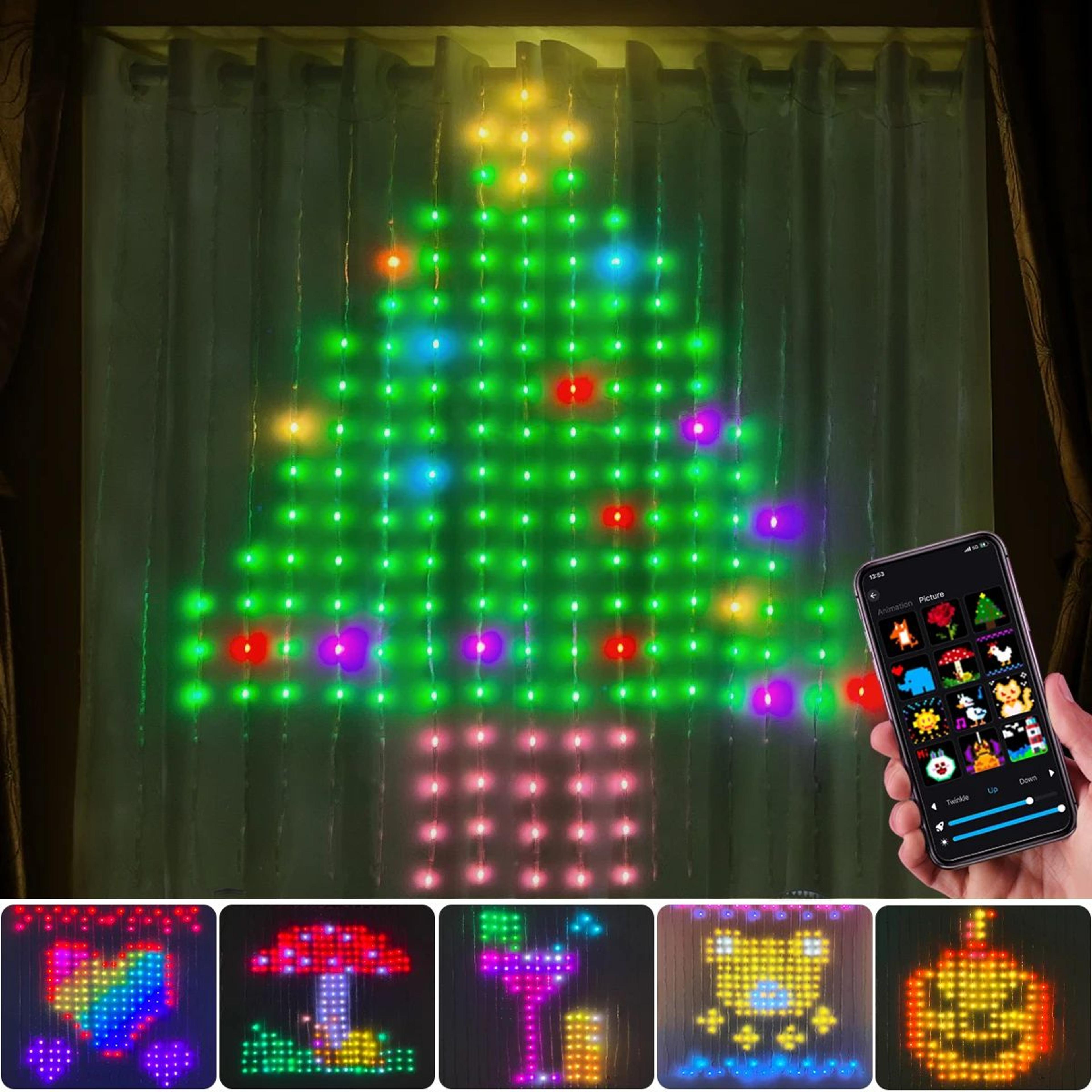 rgb led curtain lights with ir remote control