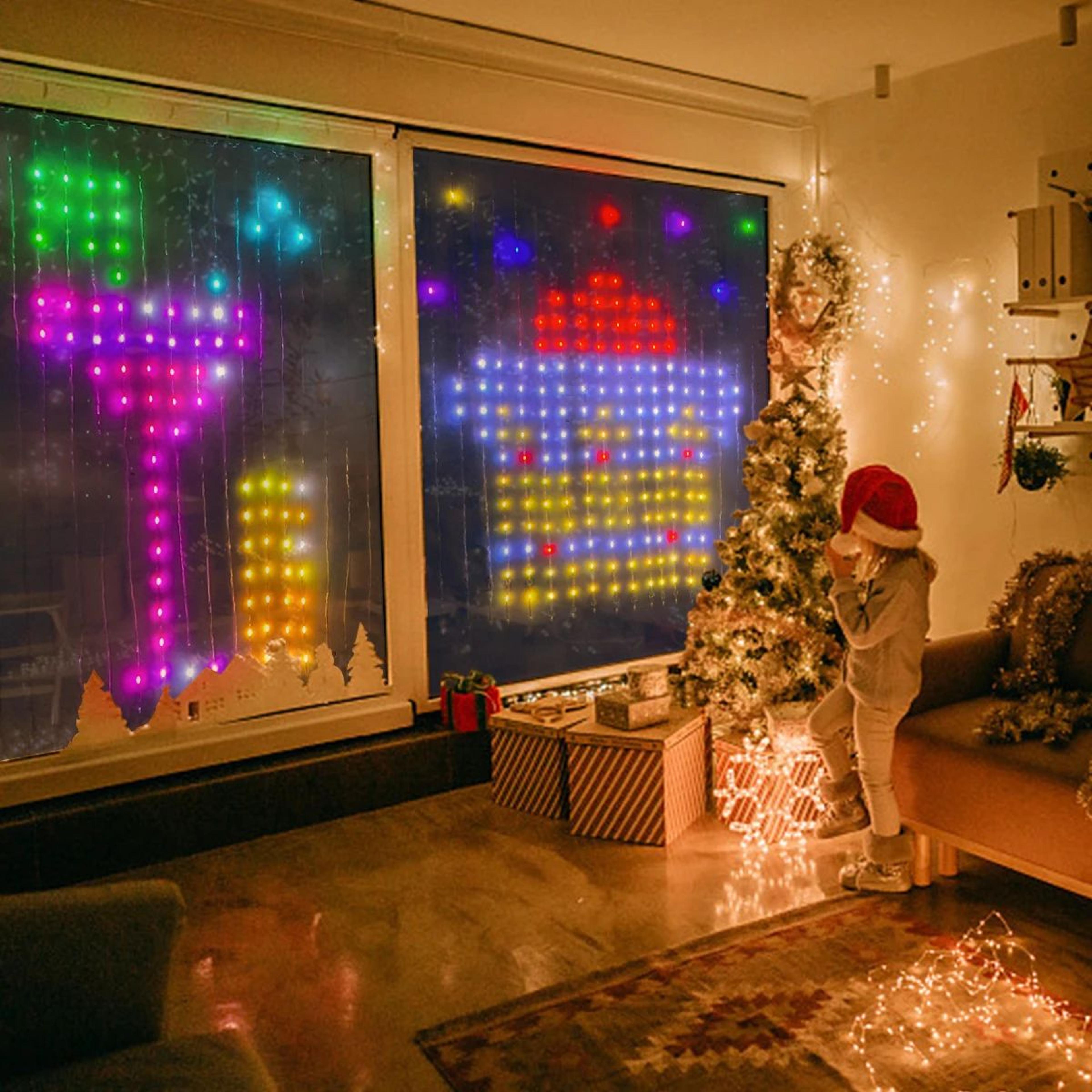 RGB LED Curtain Lights With IR Remote Control 4
