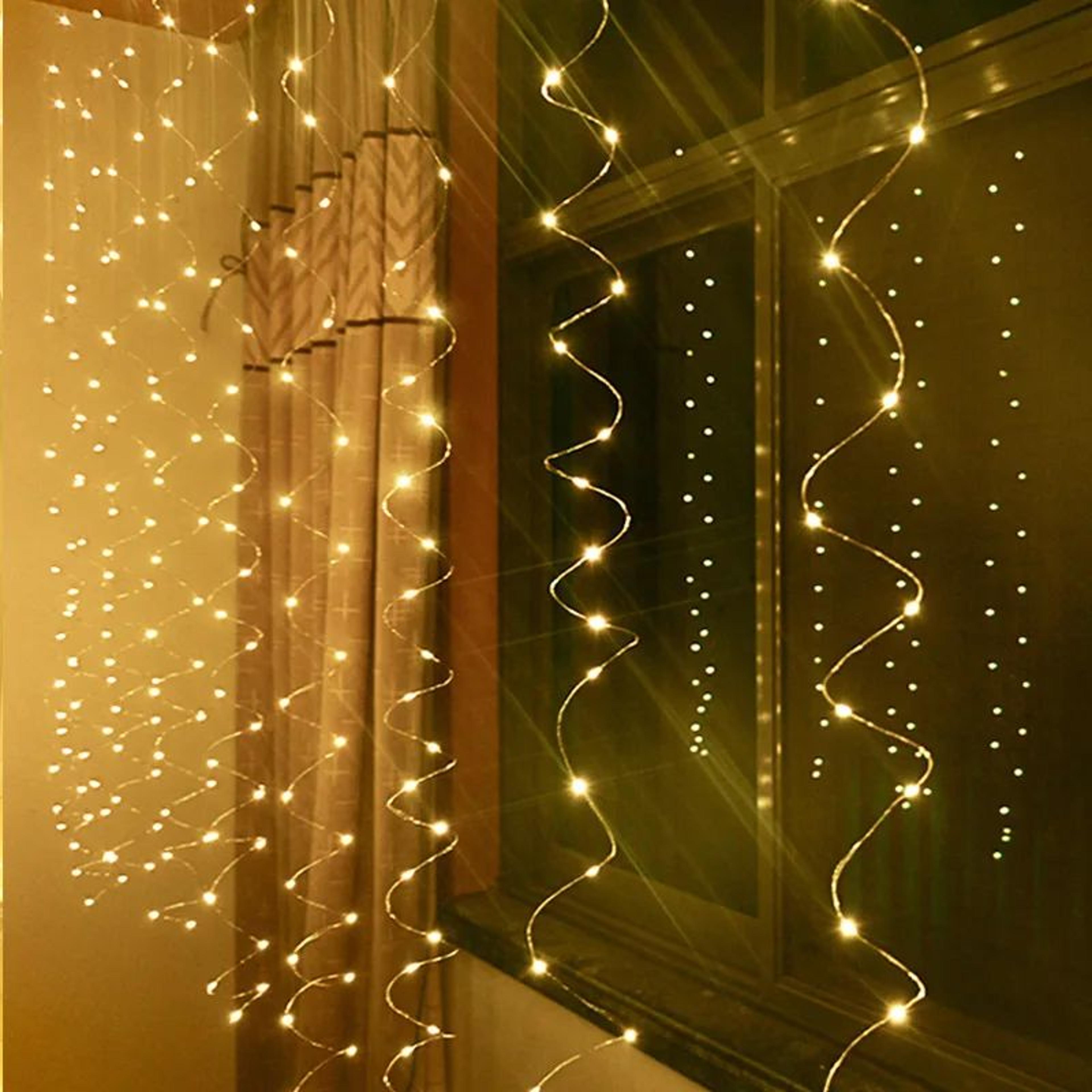 Waterproof LED Curtain Fairy Lights With Remote 6