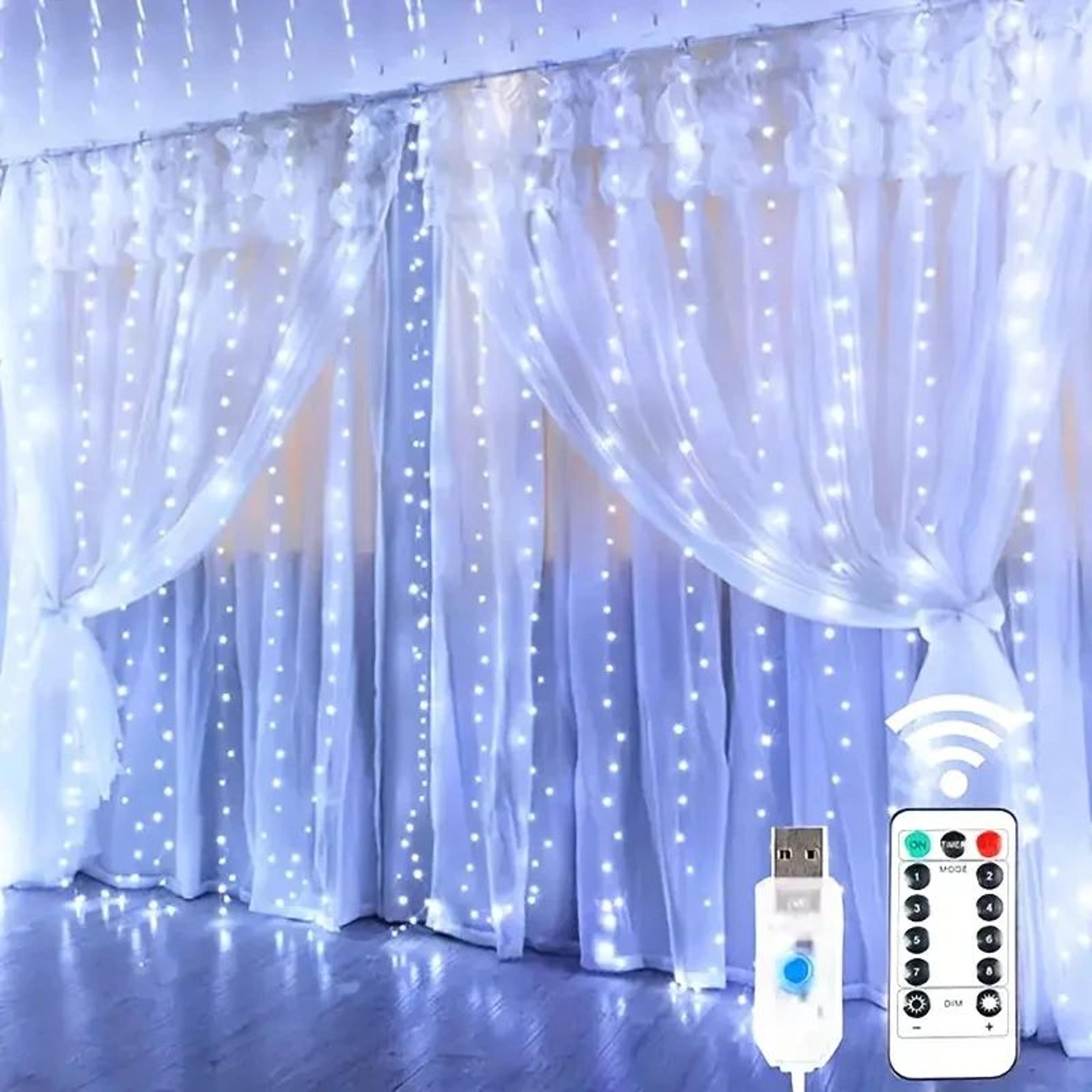6M LED Curtain Fairy Lights With Remote Control 7