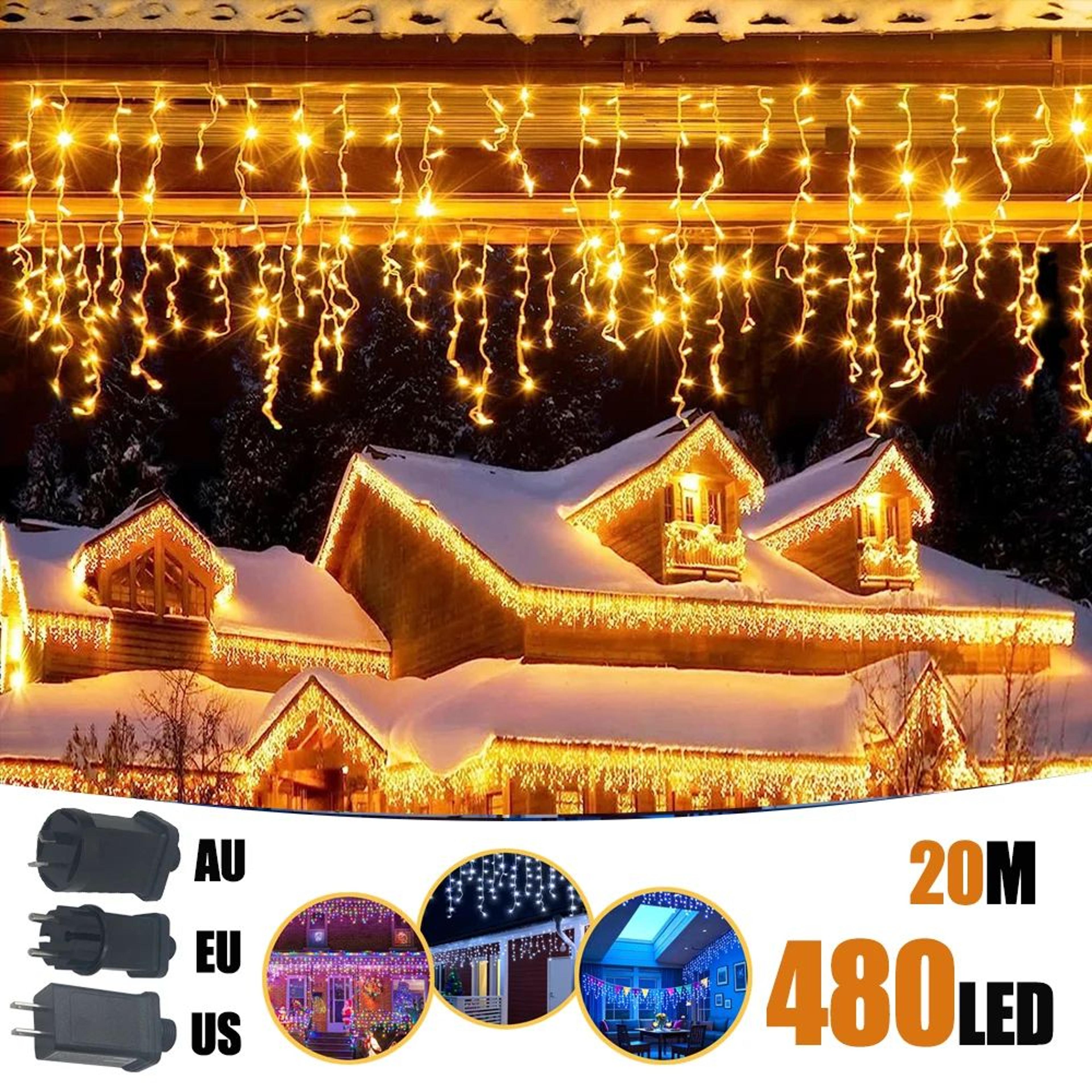 waterproof led icicle string lights for outdoor decor