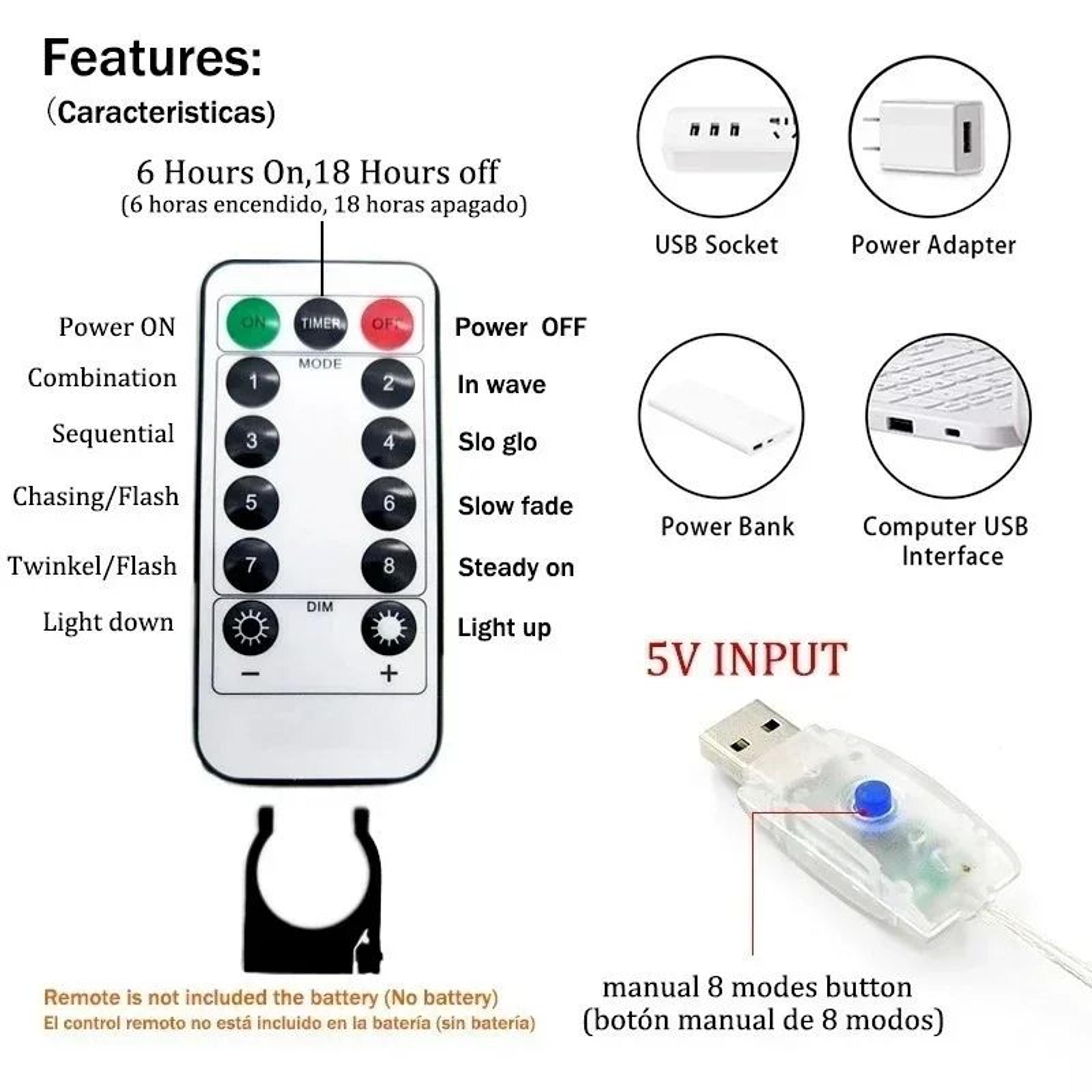 Dimmable LED Curtain Fairy Lights With Remote And Timer 4