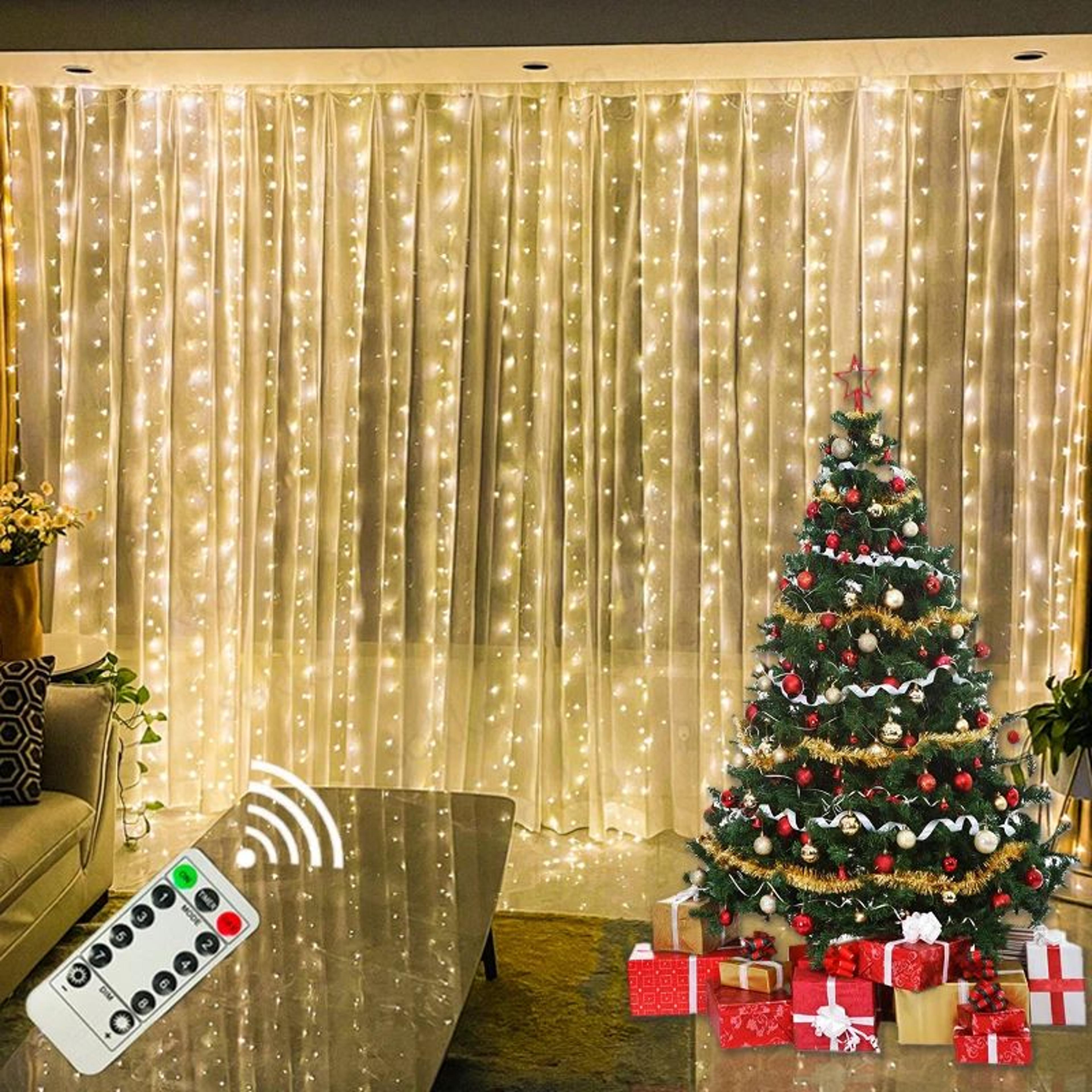 Christmas LED Curtain Fairy Lights With Remote Control 1