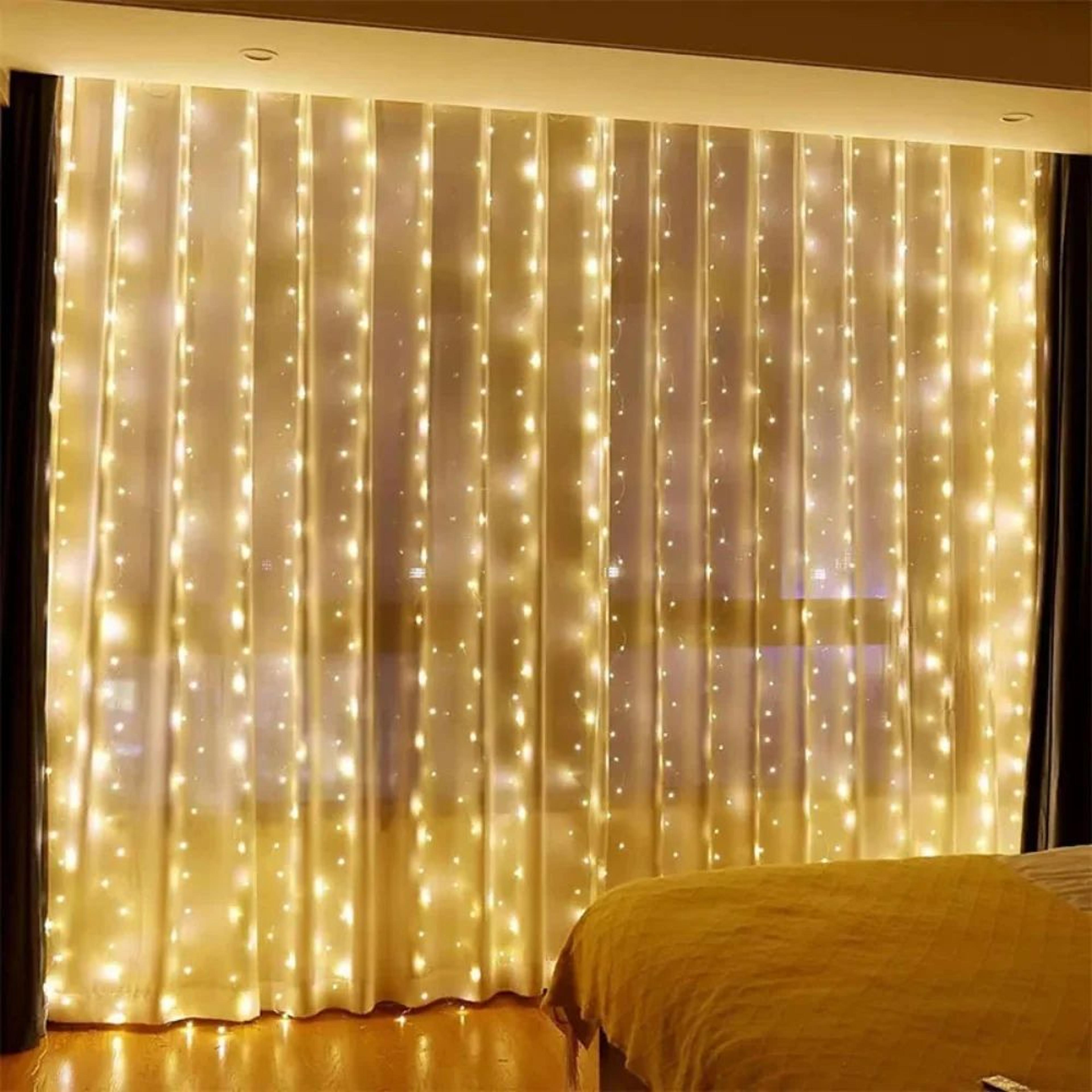 USB LED Curtain String Lights With Remote Control For Bedroom Living Room Decor 6