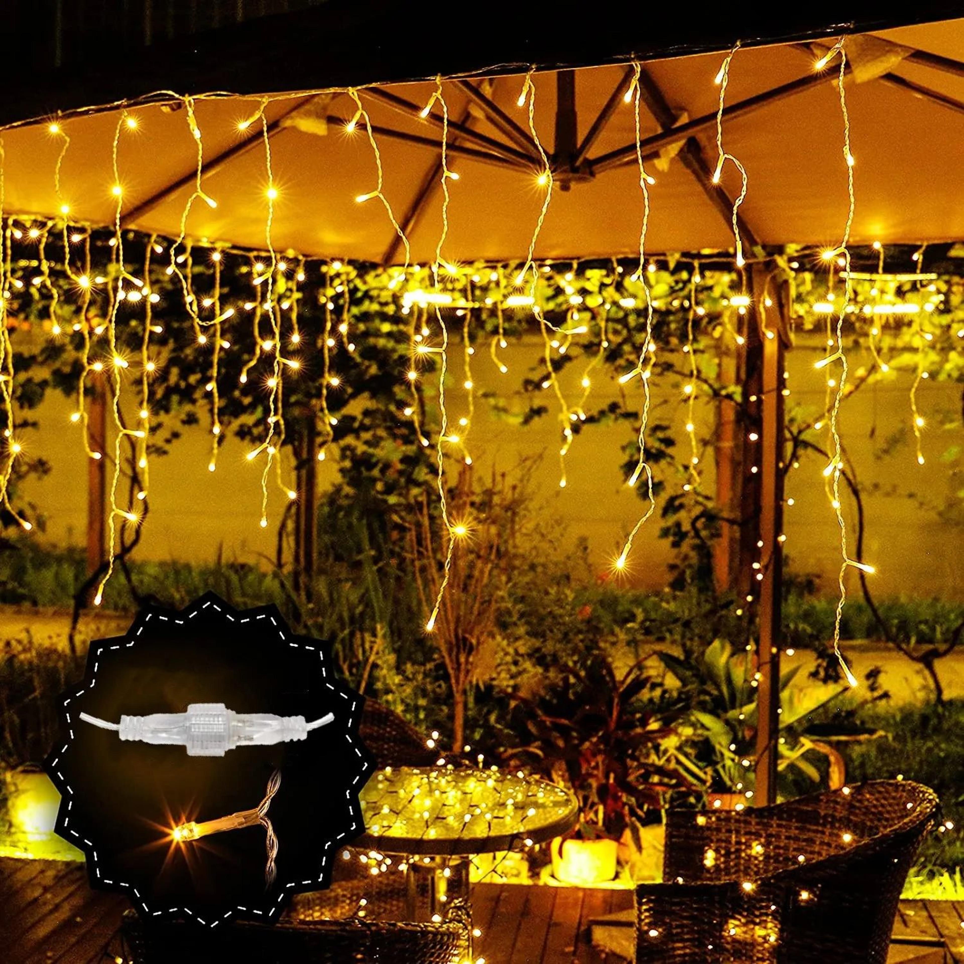 16M LED Icicle Curtain Lights With 8 Lighting Modes 2