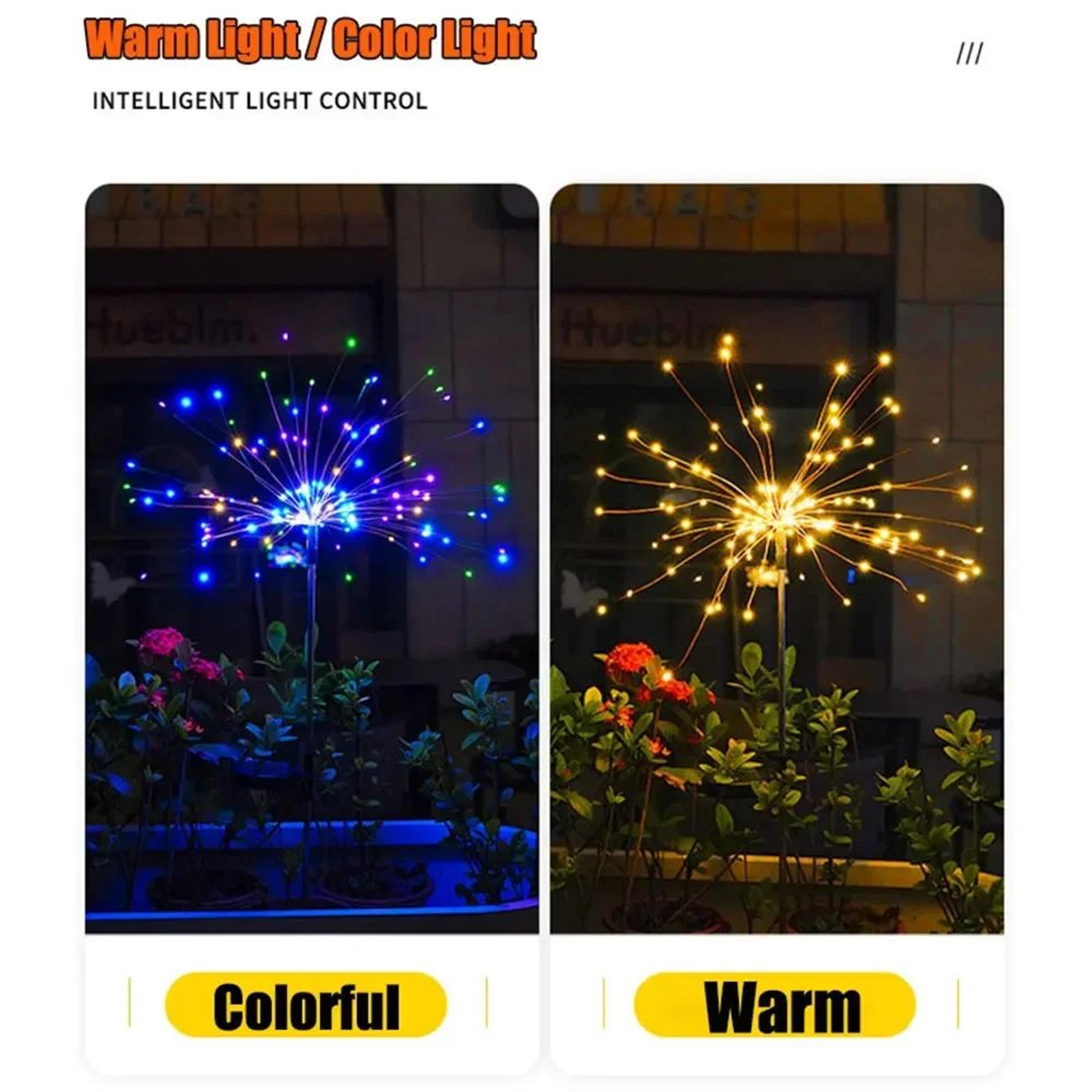 90 LED Solar Flower Starburst Garden Lights 2