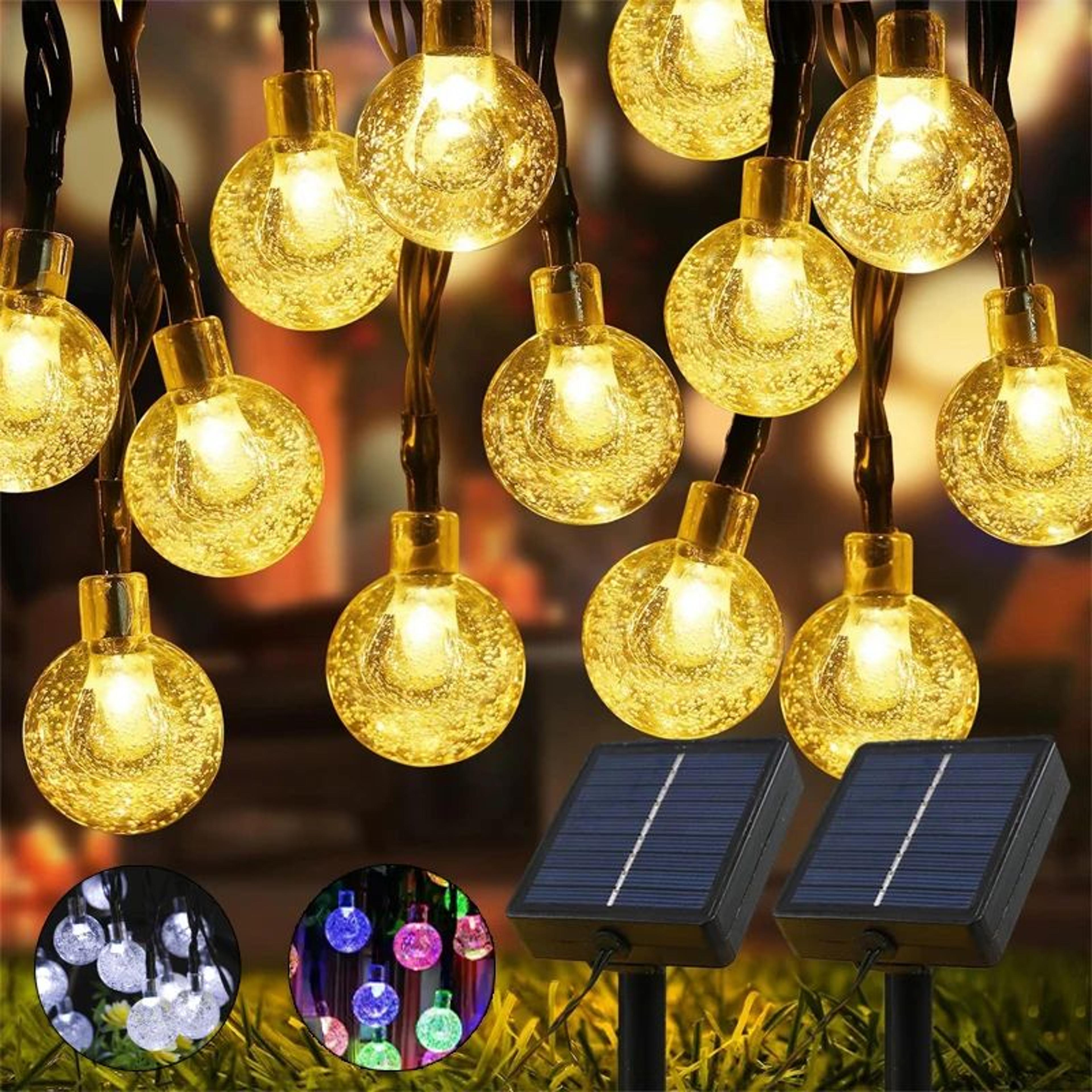 Solar Crystal Bubble Ball Outdoor String Lights 1