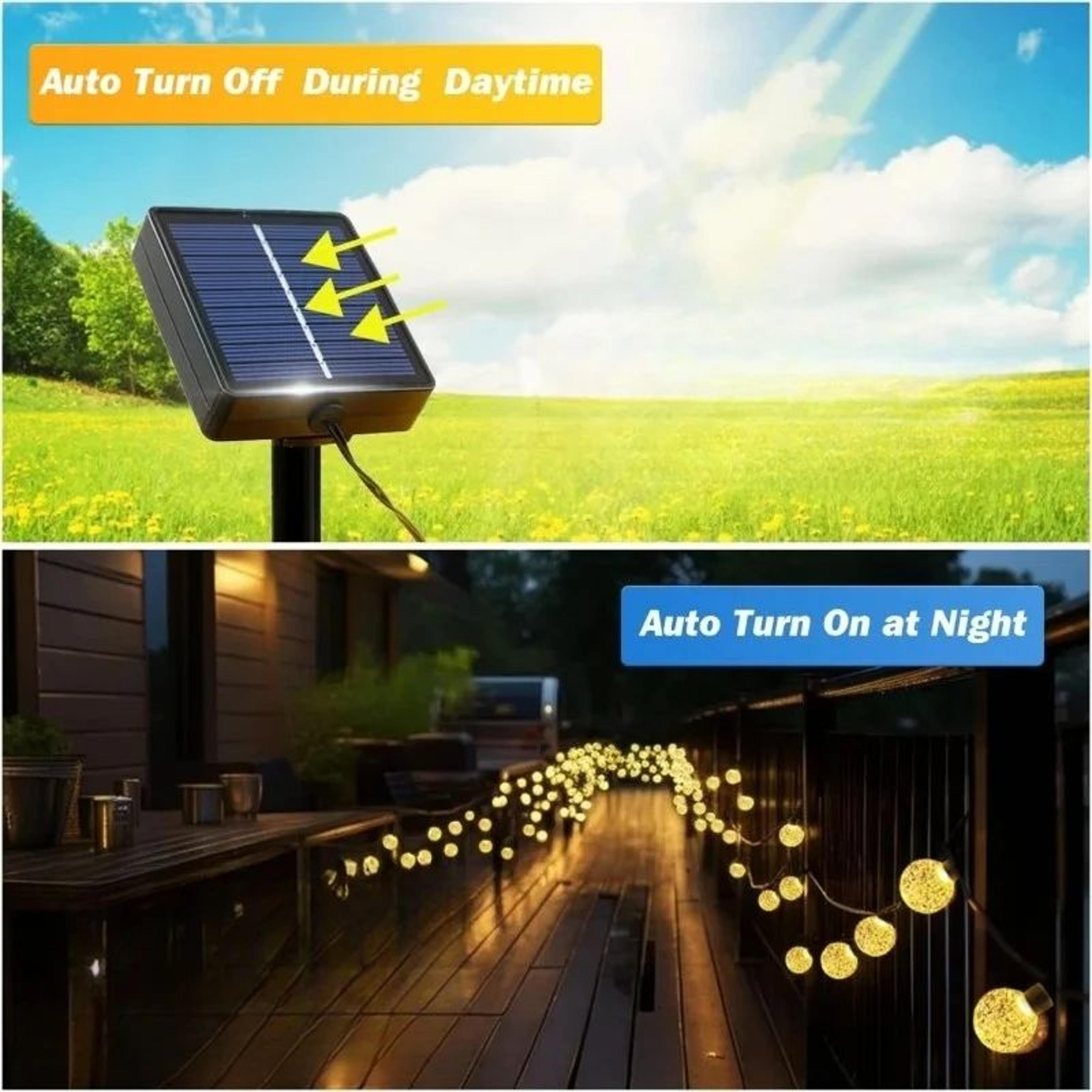 Solar Crystal Bubble Ball Outdoor String Lights 2