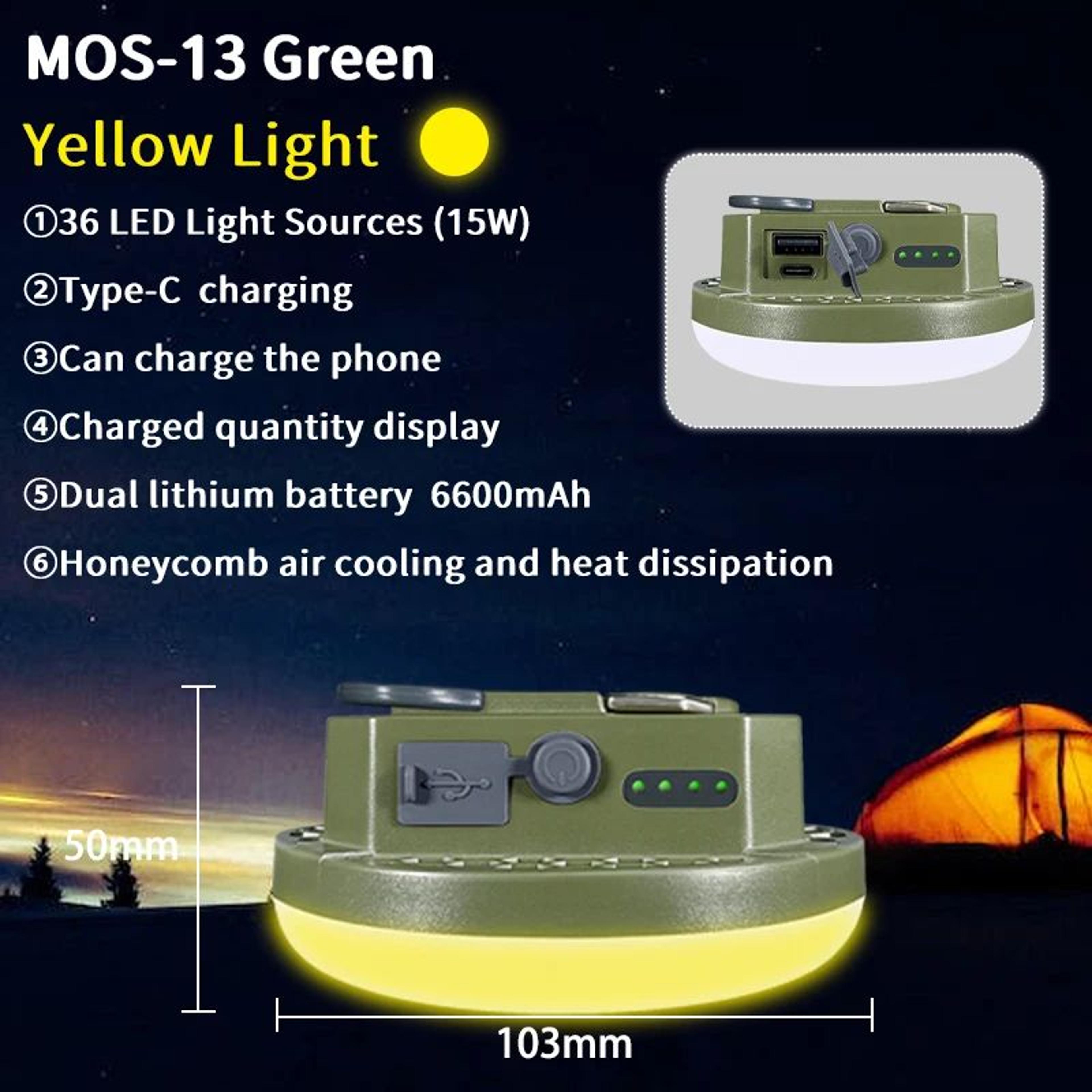 MOSLIGHTING 9900mAh Rechargeable Camping Light 8