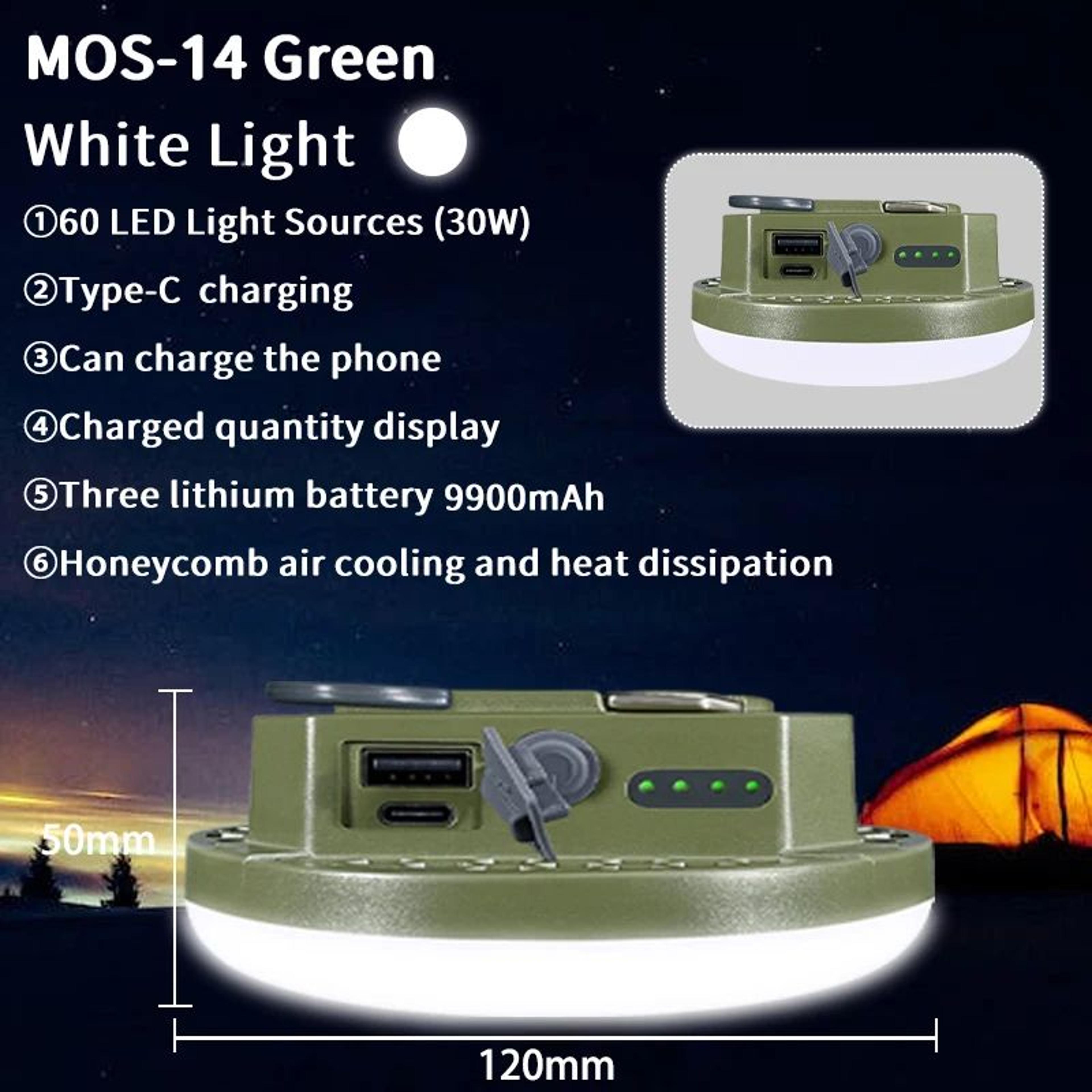 MOSLIGHTING Rechargeable Magnetic LED Camping Light 13