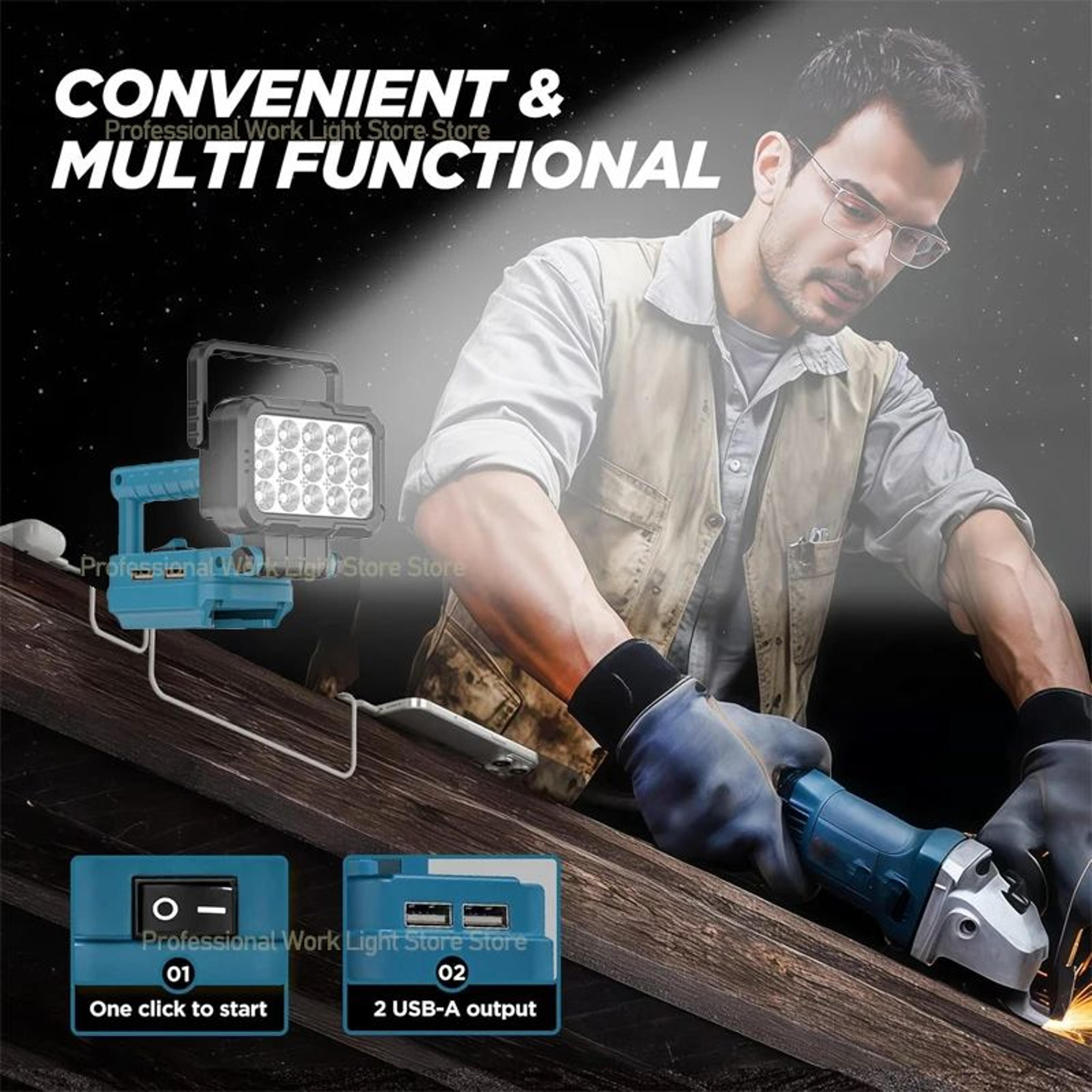 Makita 18V Battery Compatible Cordless LED Work Light 5