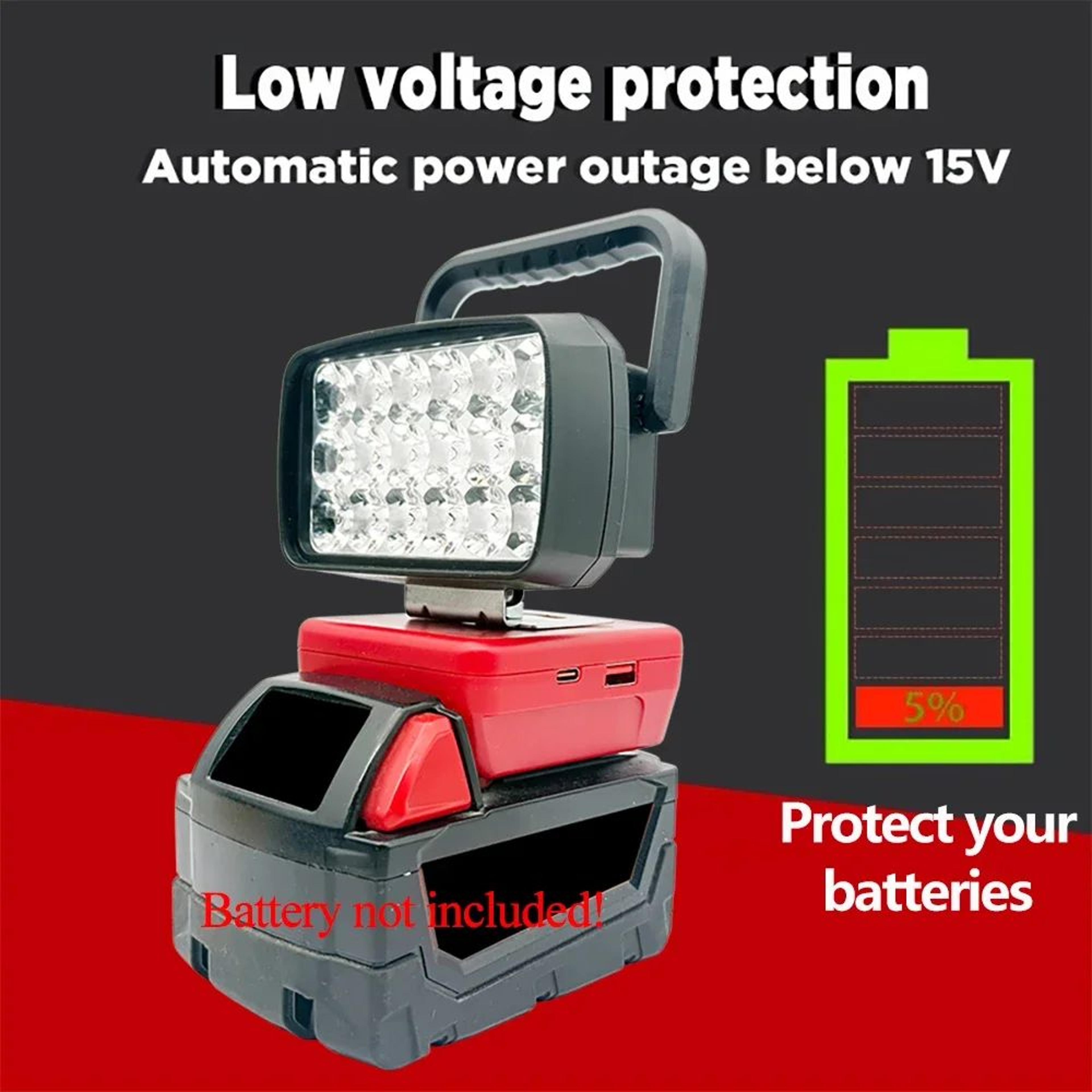 18 LED Bead Portable Cordless Work Light For 18V 20V Batteries 2
