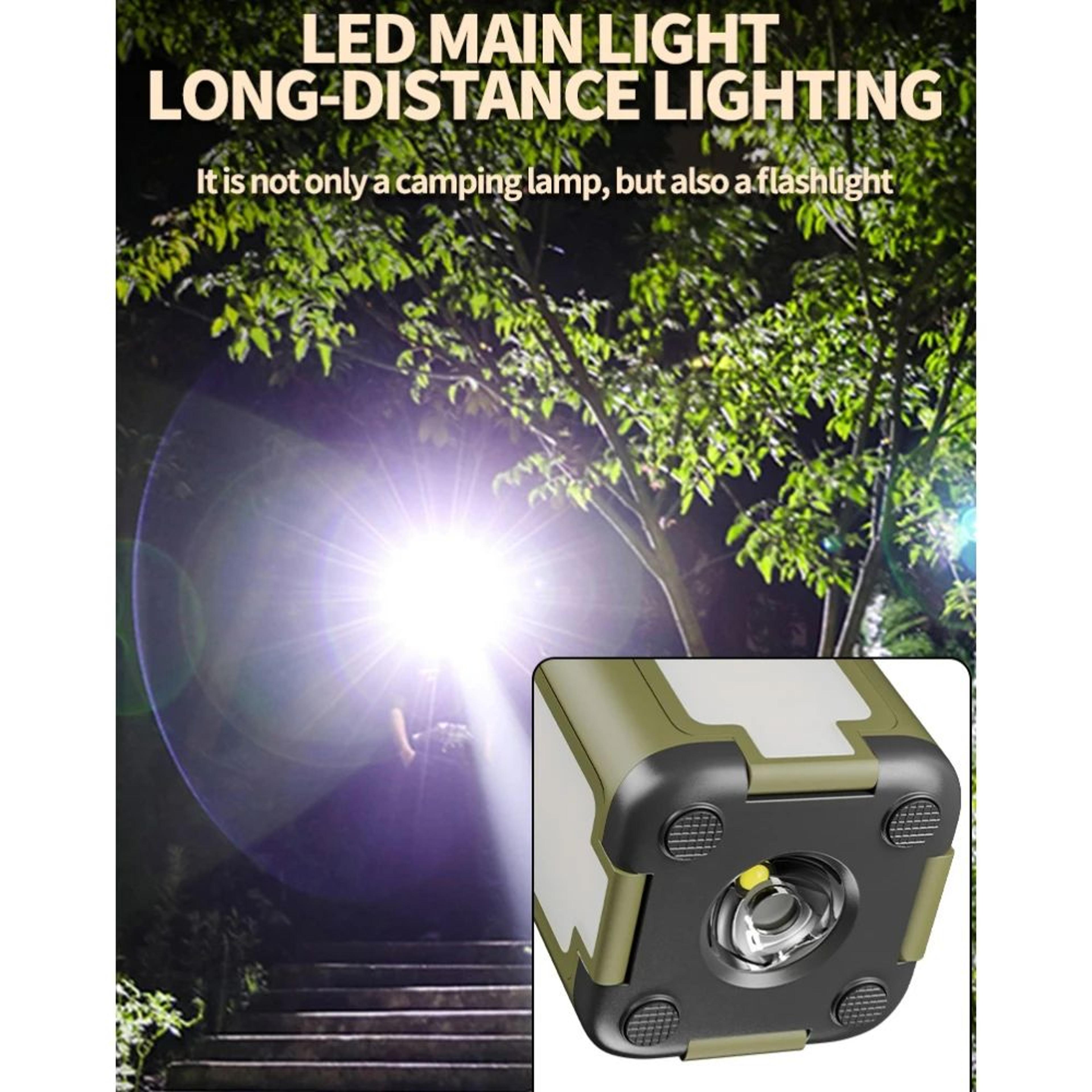Foldable Solar Rechargeable Camping Light With 2000mAh Power Bank 2