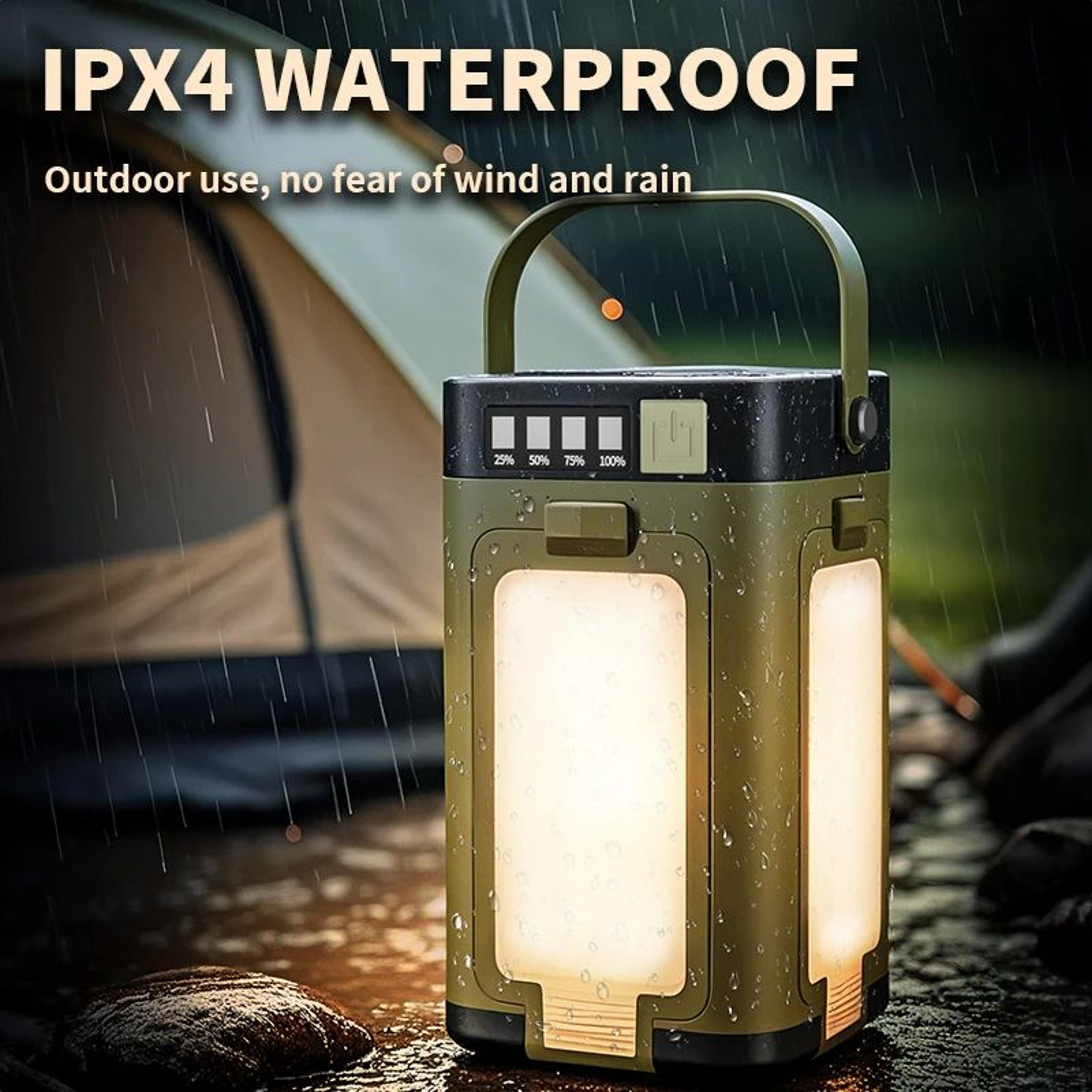 Foldable Solar Rechargeable Camping Light With 2000mAh Power Bank 1