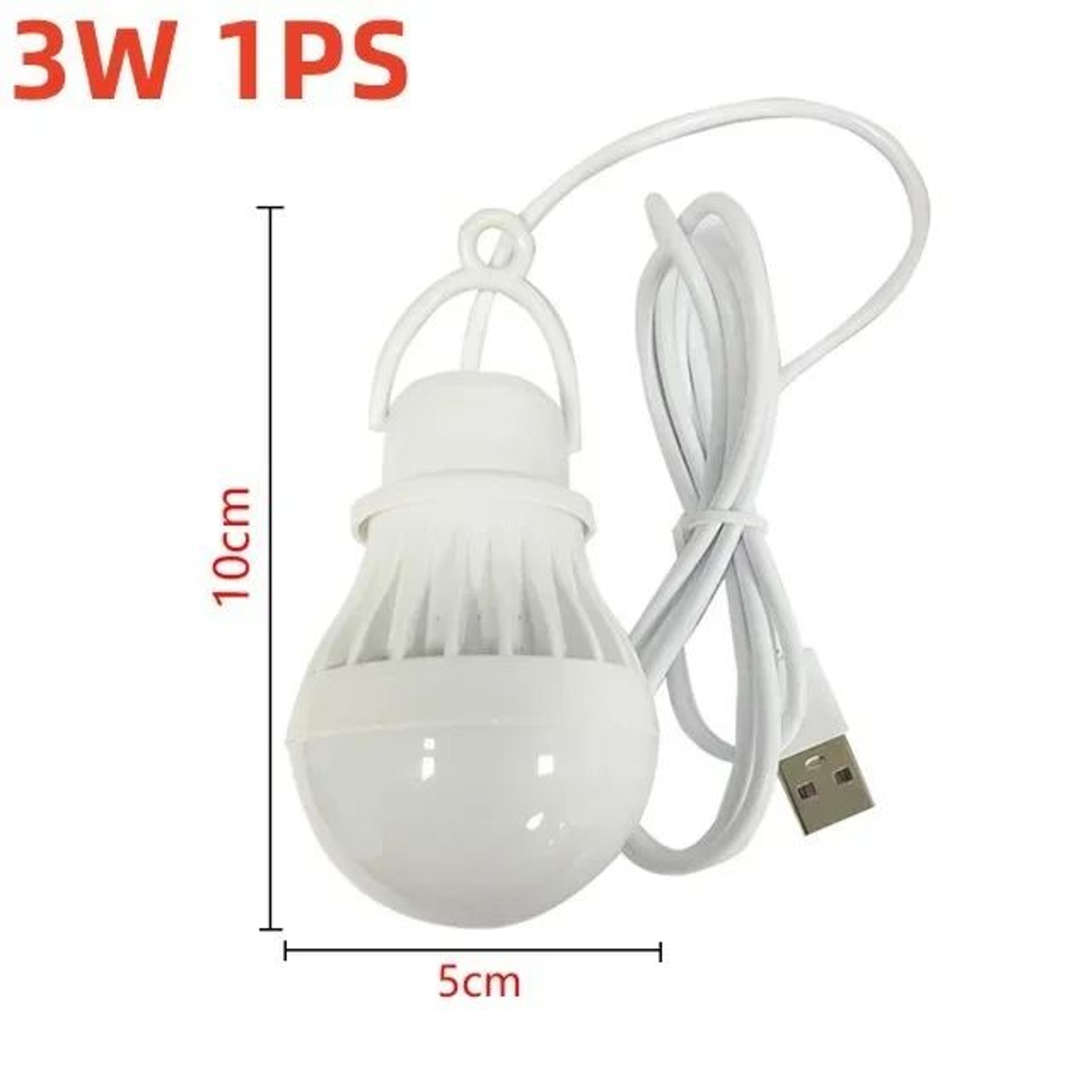USB LED Hanging Camping Bulb With 3 Color Dimmable Light 6