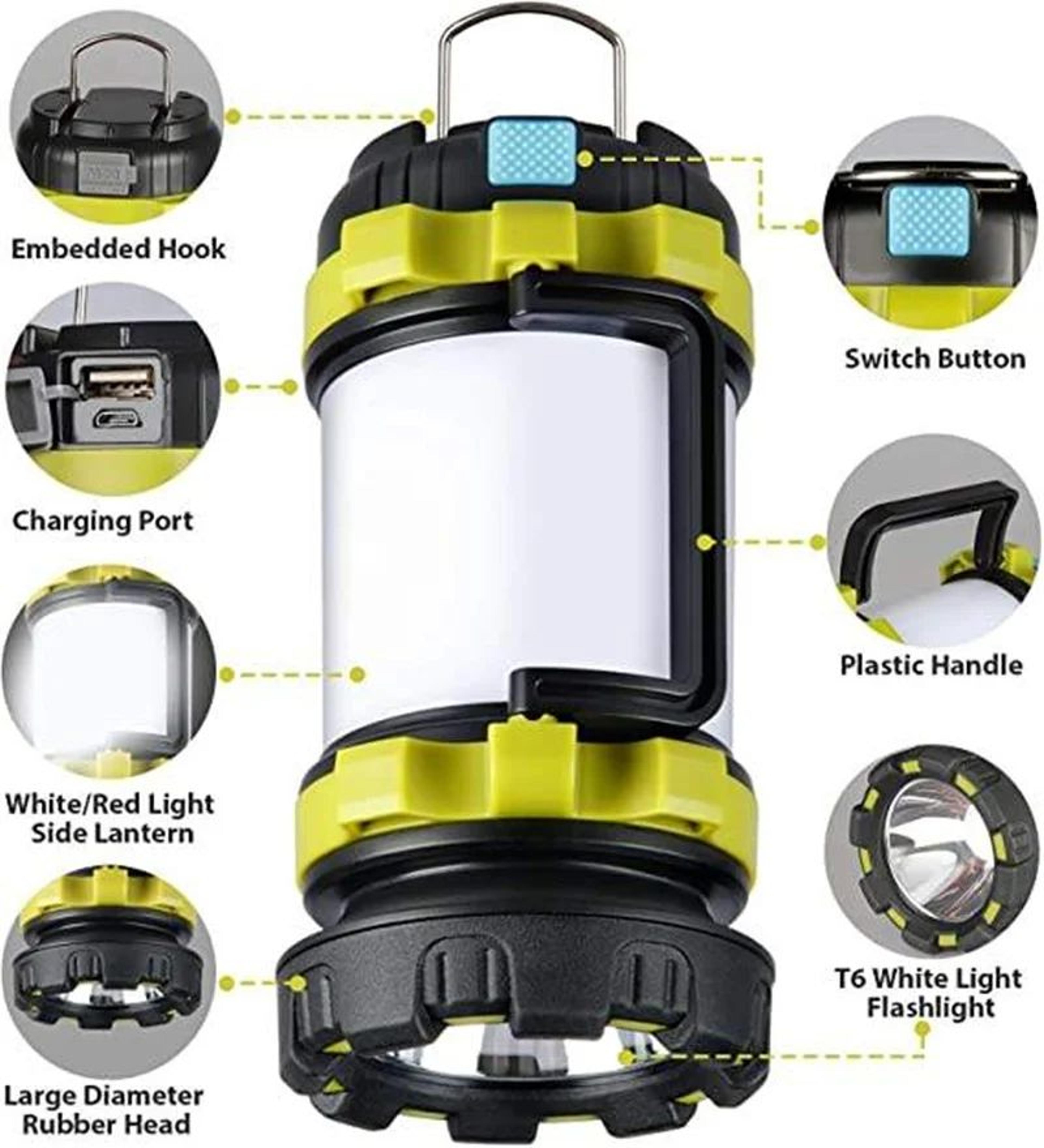 3000mAh Rechargeable LED Camping Lantern With Power Bank 3