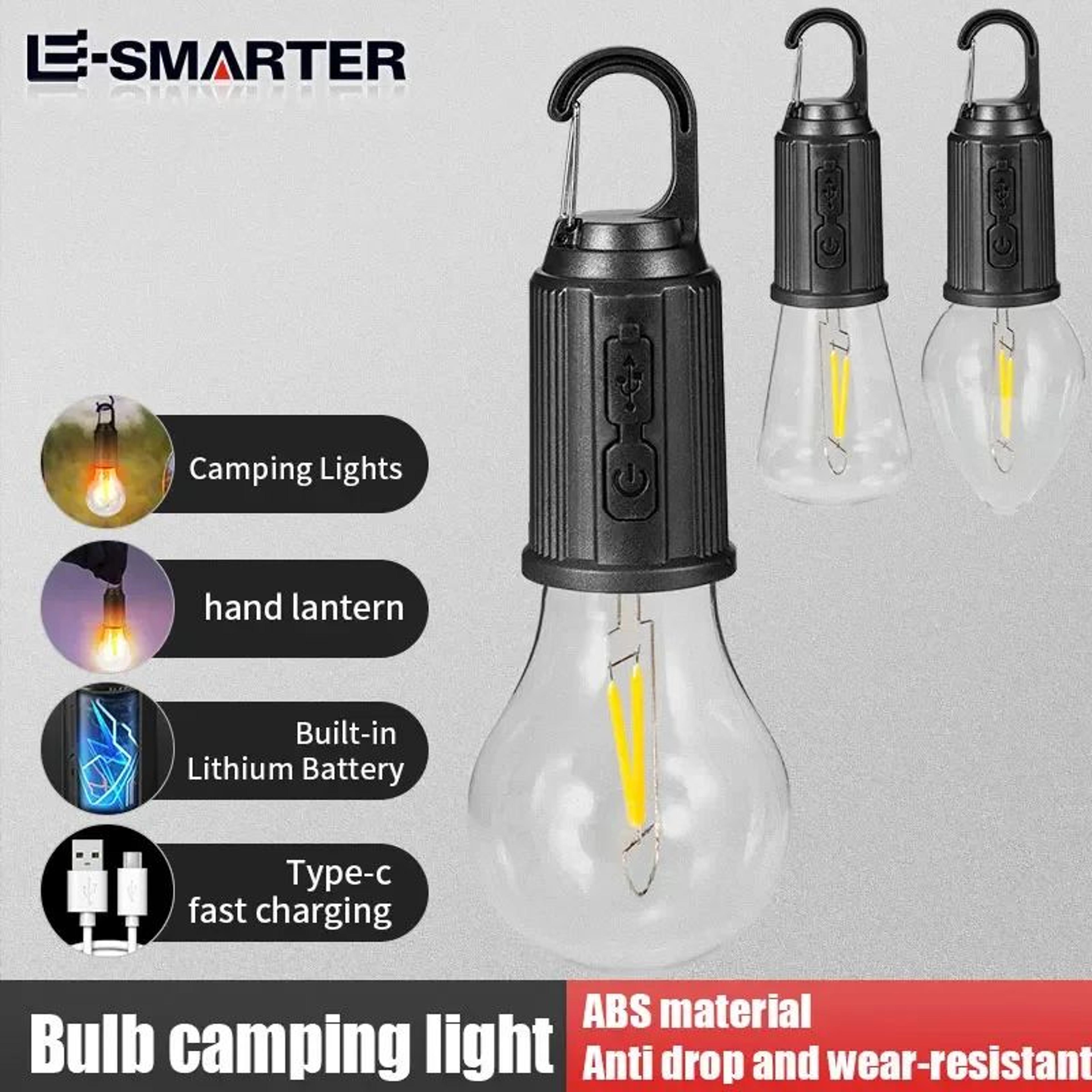 portable rechargeable led camping lantern with hanging hook