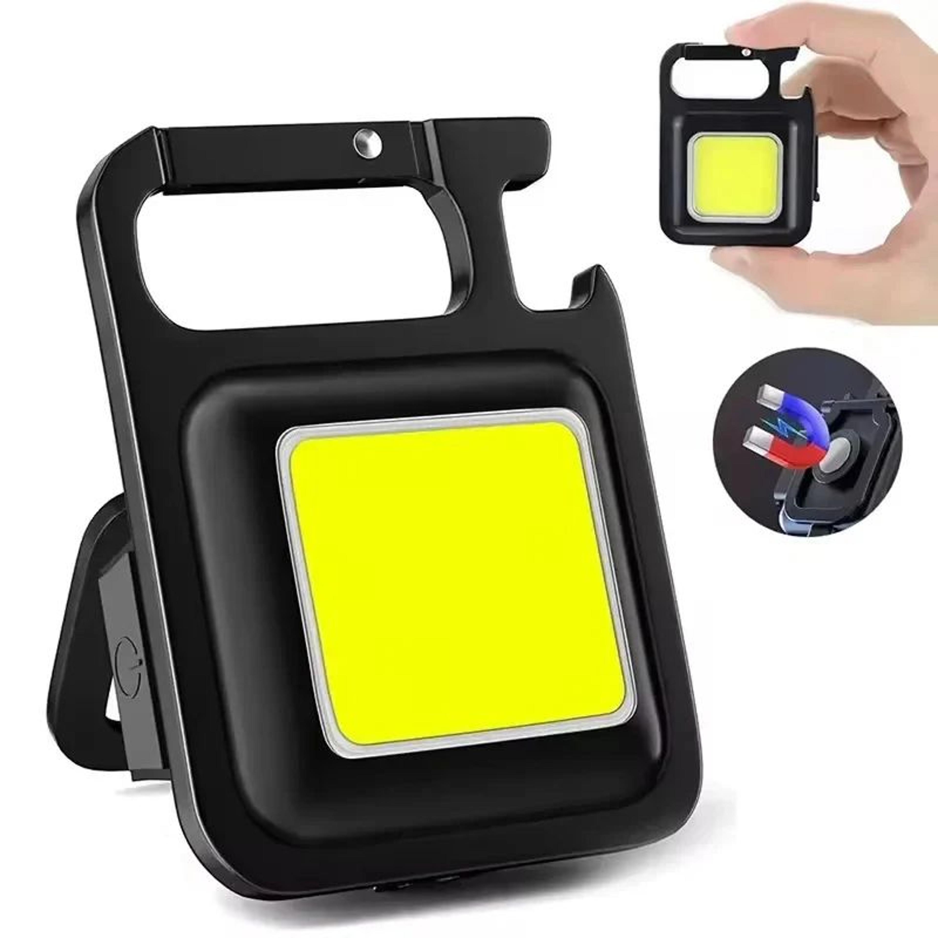 Mini Rechargeable COB Keychain Work Light With Foldable Side Light 6