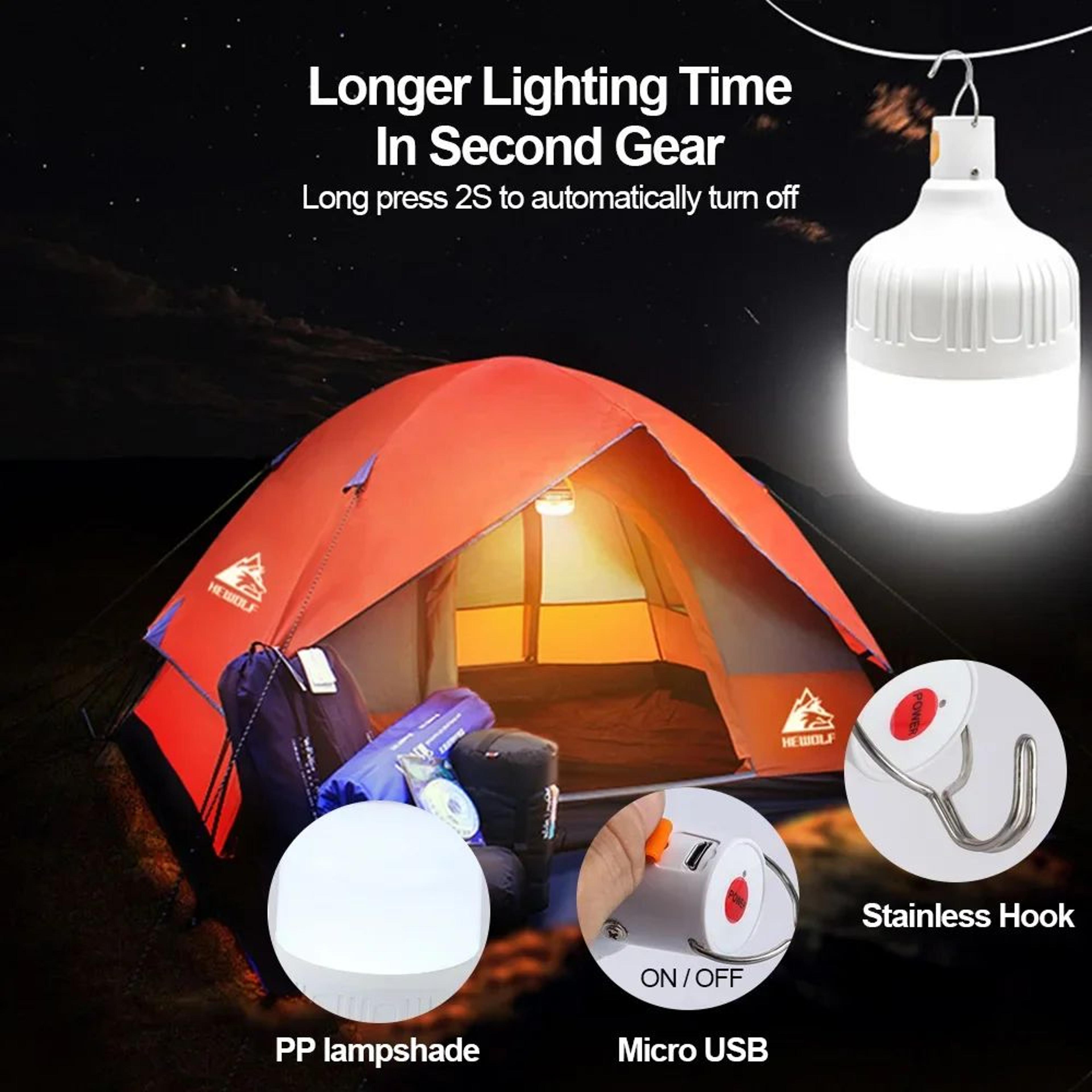 USB Rechargeable LED Camping Bulb With Hanging Design 2
