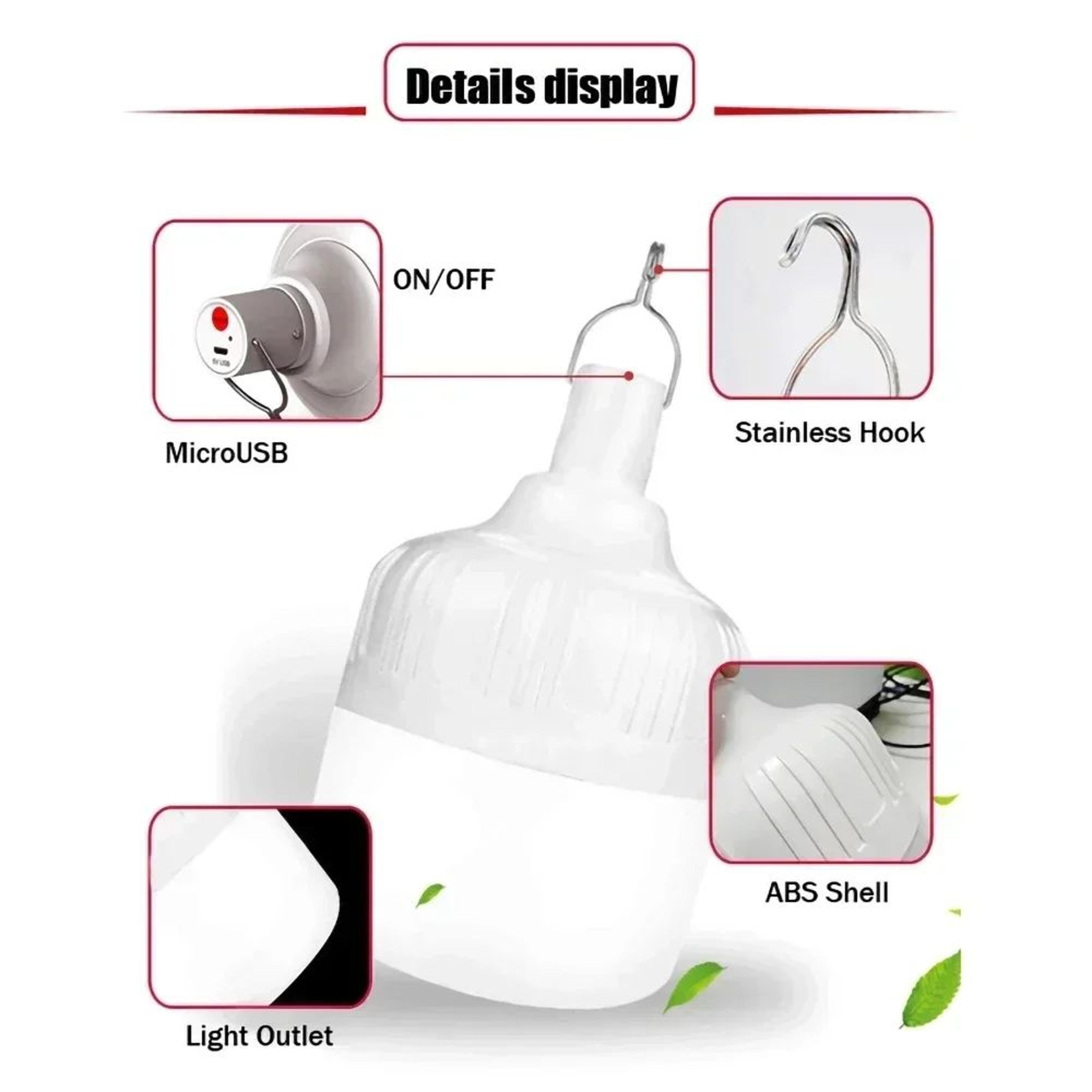 Rechargeable Portable LED Emergency Camping Bulb 14