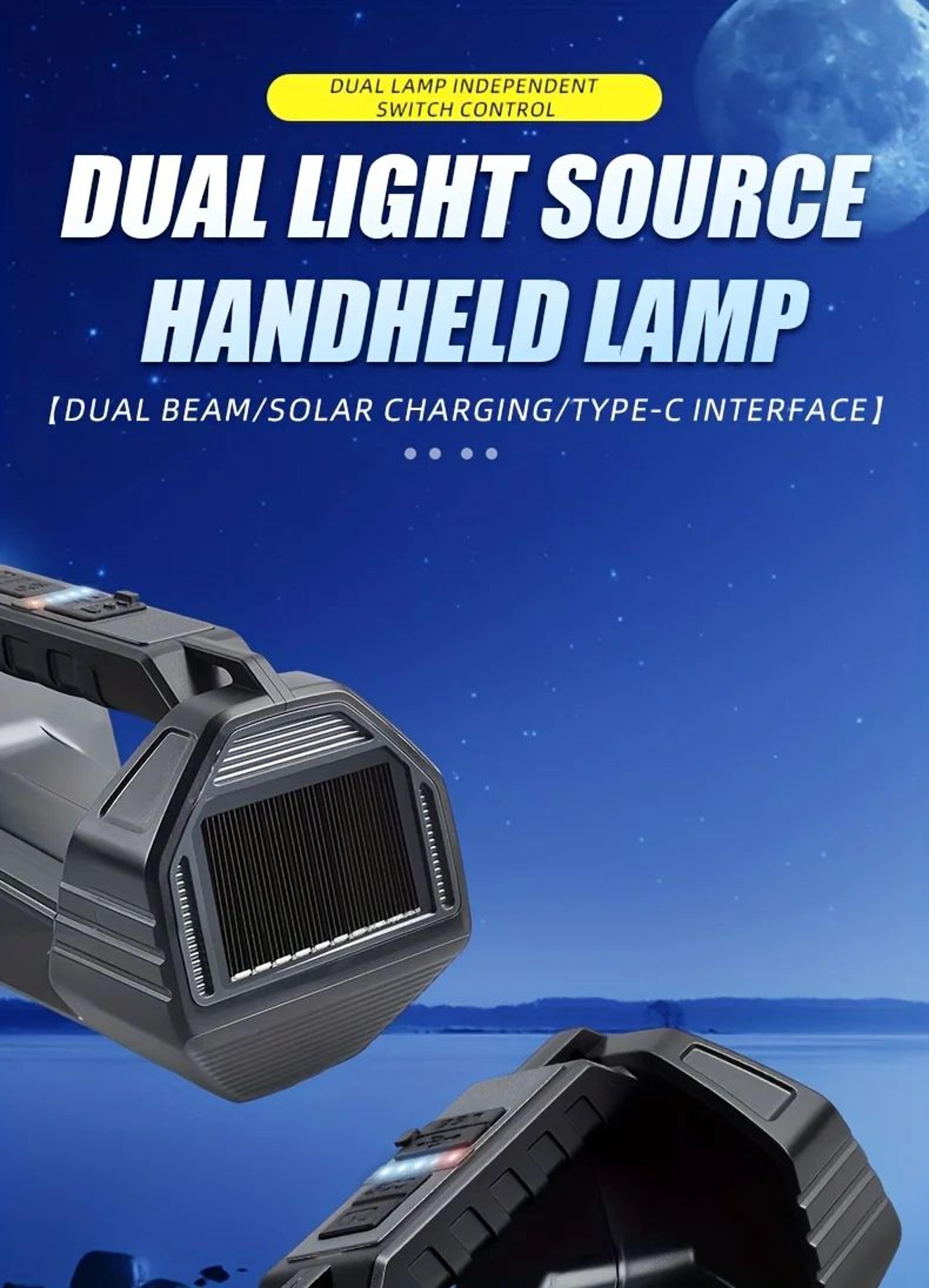 Portable Solar Rechargeable Super Bright LED Flashlight 6