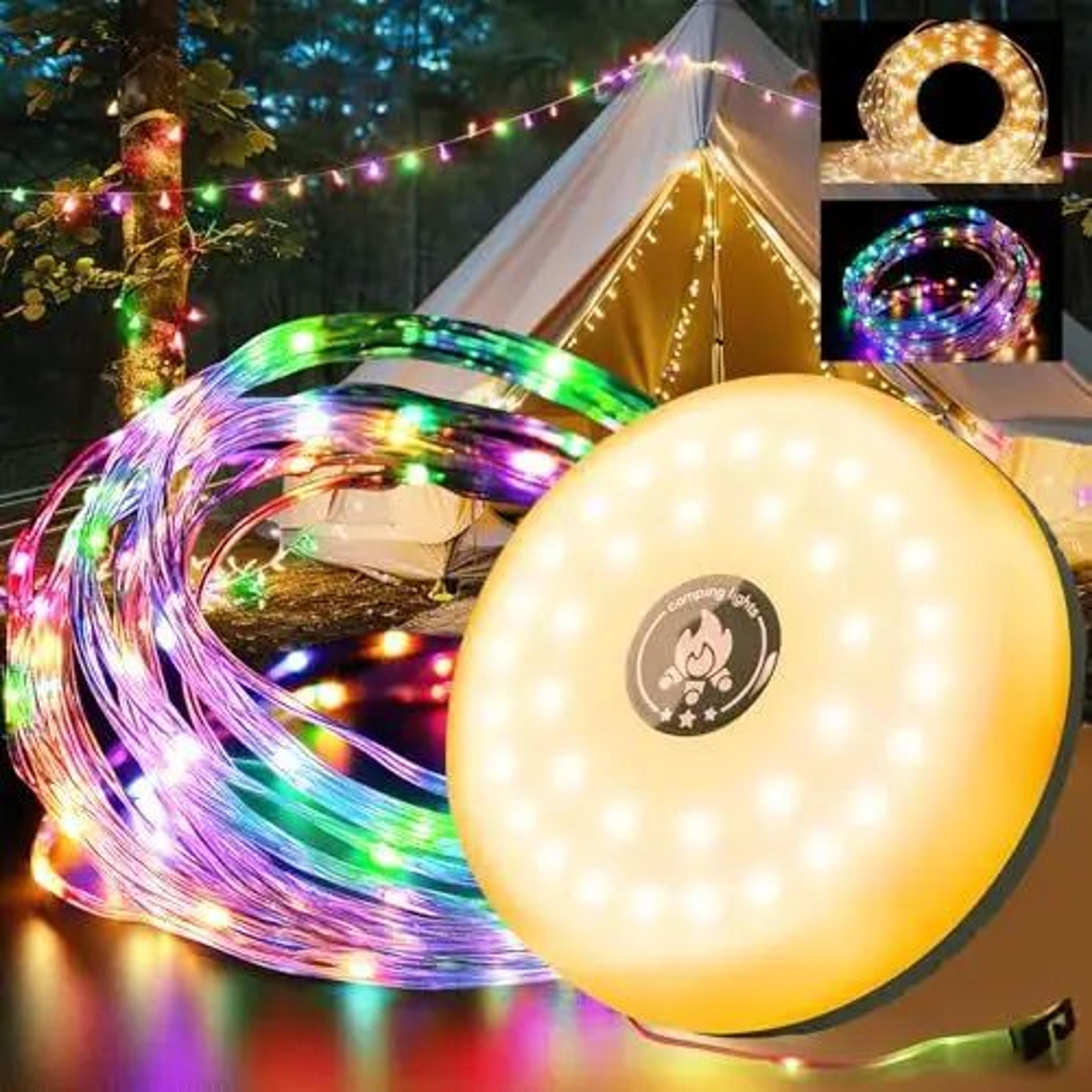 Rollable Retractable LED Camping Garland String Light 1