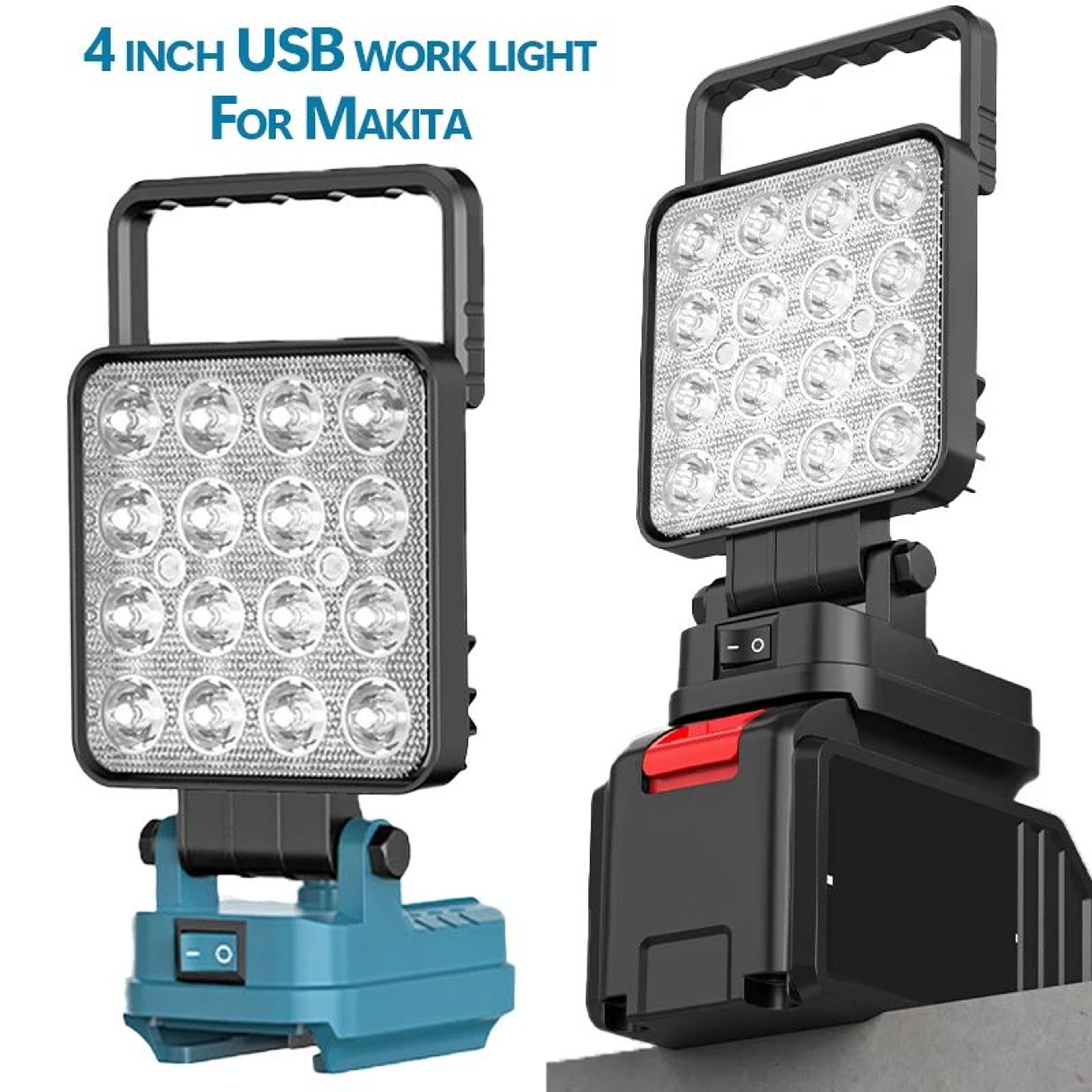 4 inch cordless led work light for makita 14.4v to 18v battery