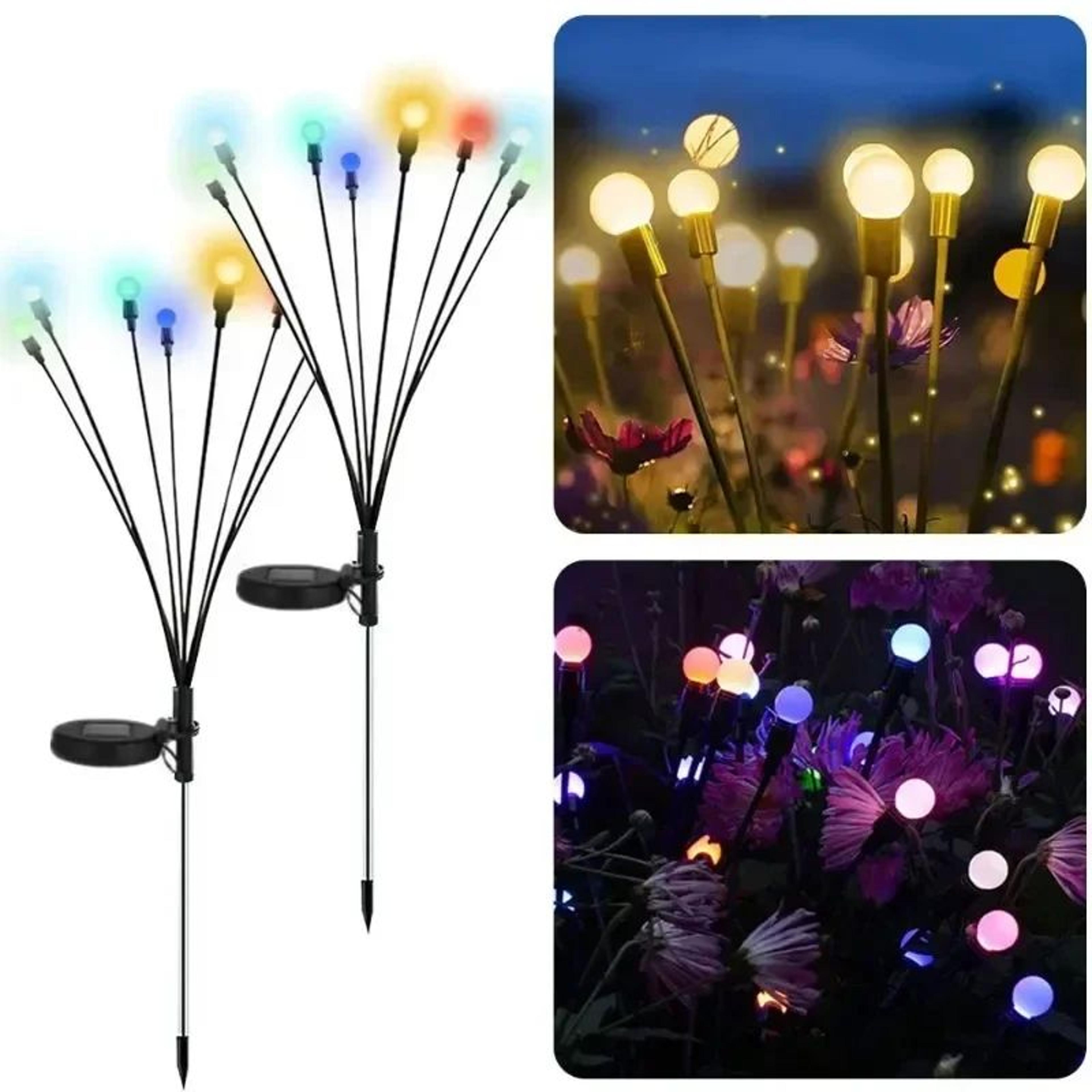 Solar Wind Swaying Firefly Garden Lights For Lawn And Landscape 1