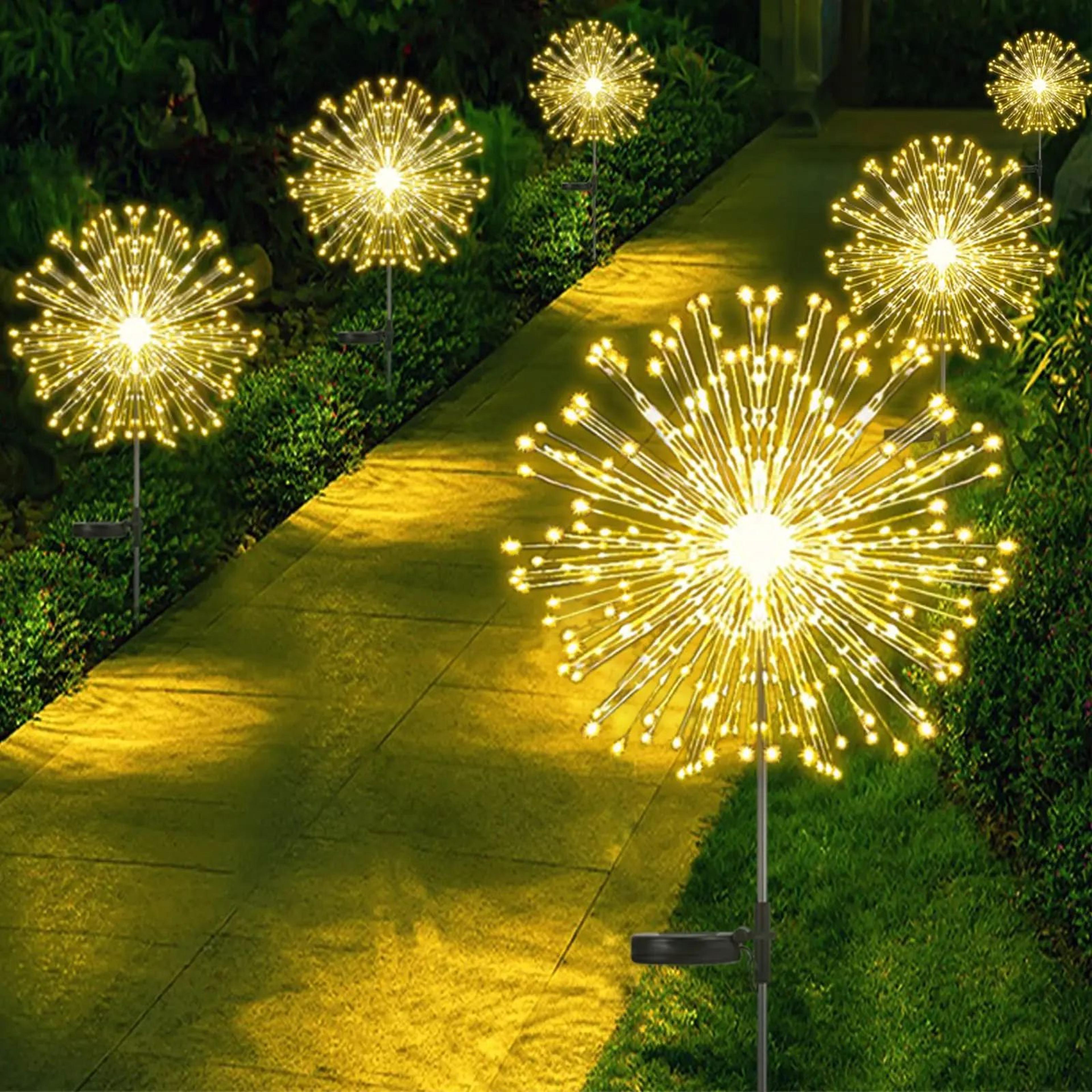 solar led firework firefly garden lights for outdoor decoration