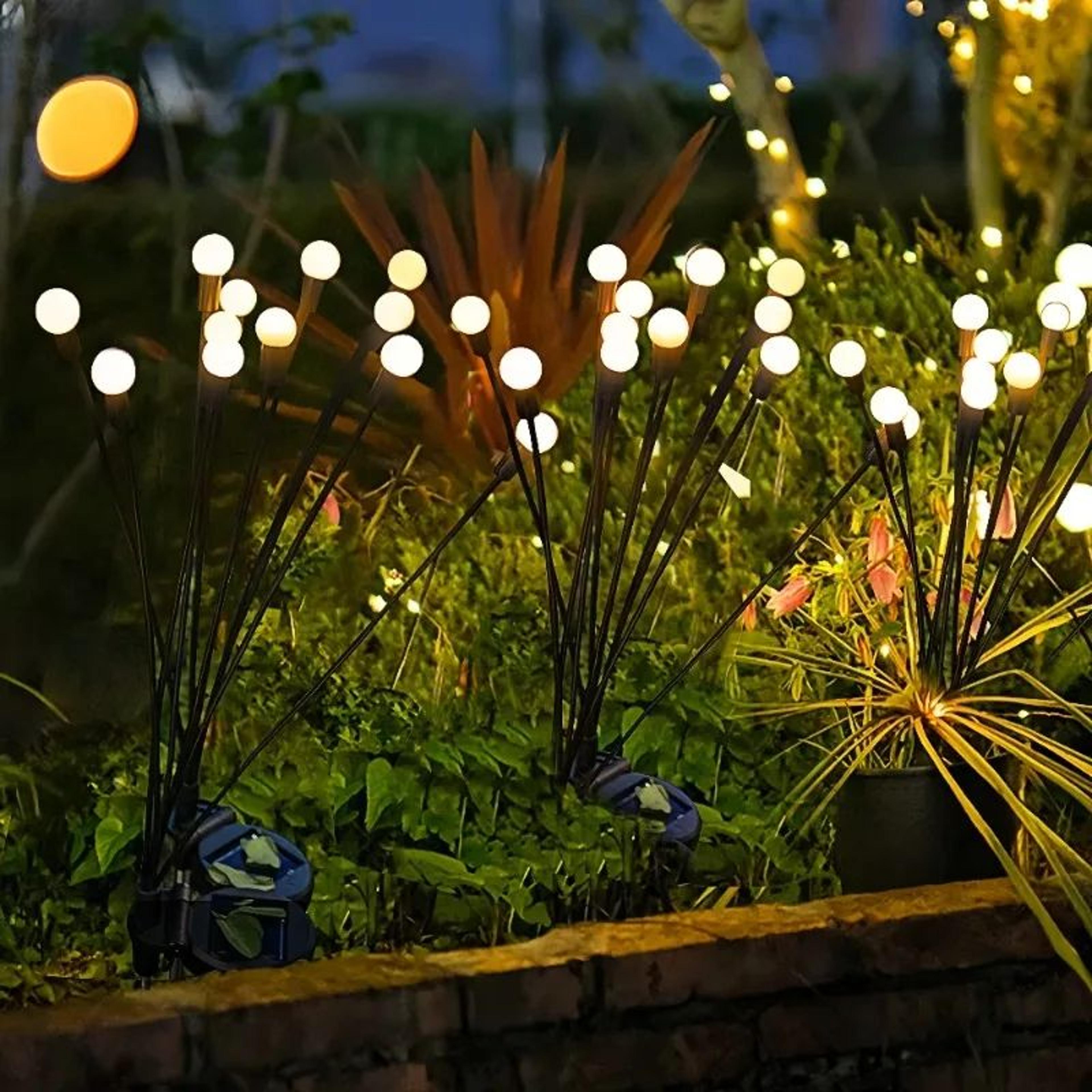 solar swaying firefly garden lights for outdoor landscape decor